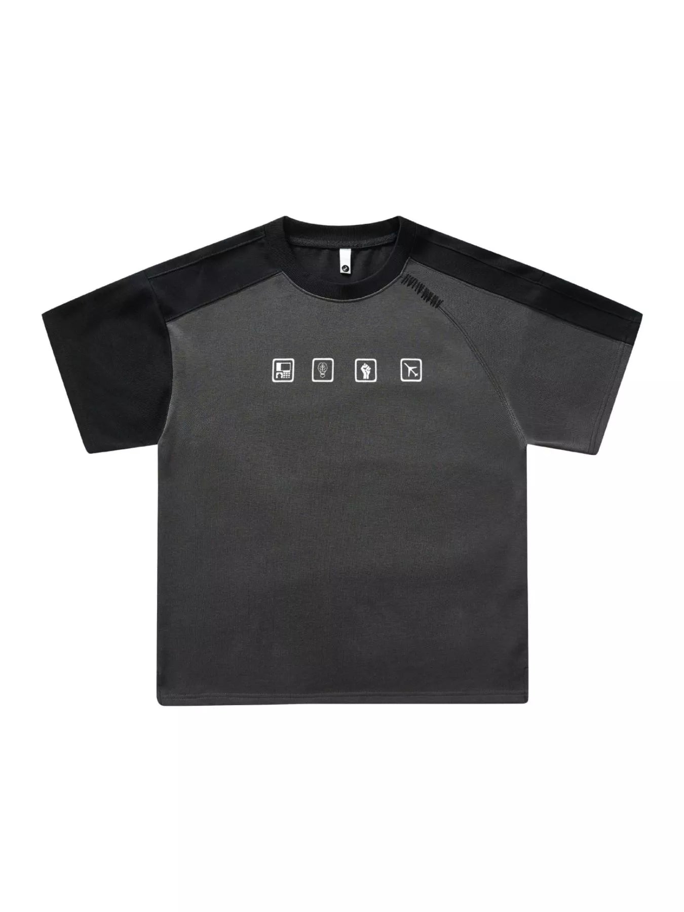 Men's Full Size Contrast Sleeve Casual T-Shirt Plus Size