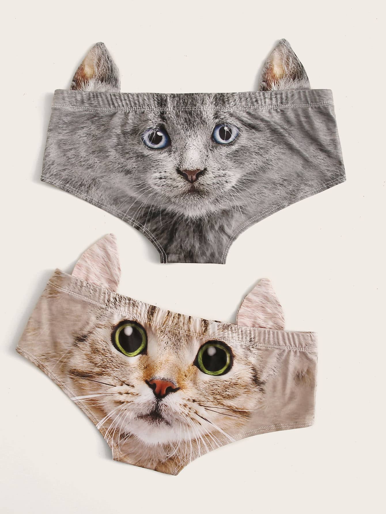 2pack Cat Print Panty Set