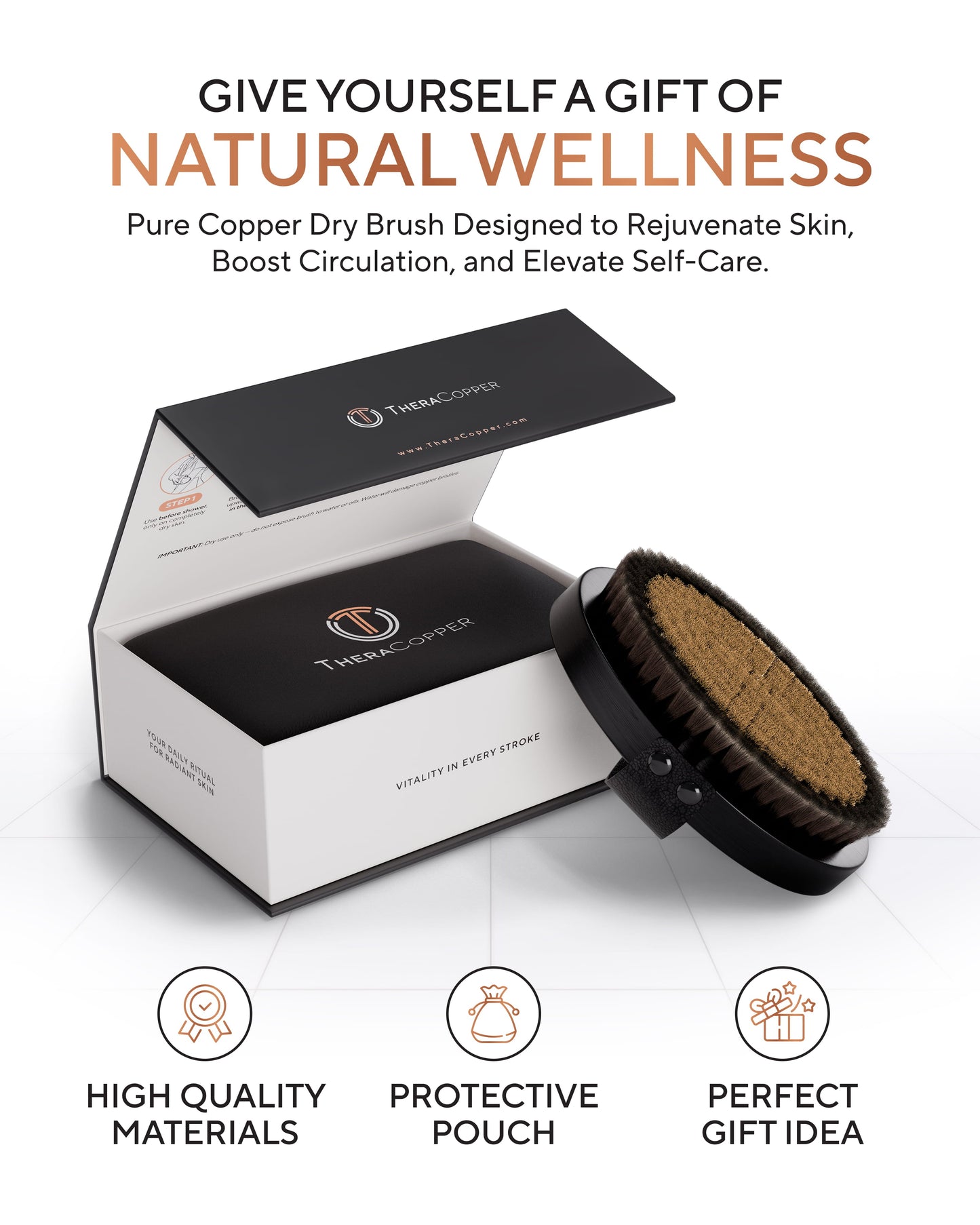 Copper Dry Body Brush