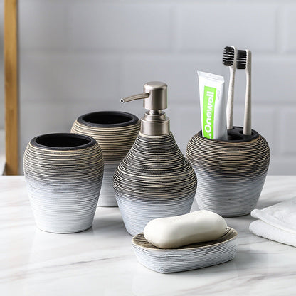 Retro Brushed Bathroom Wash Set