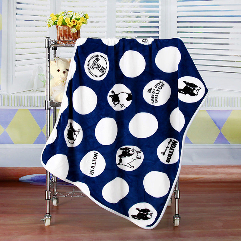 Pet Quilt Warm Blanket Coral Fleece Antifreeze Autumn And Winter Pets