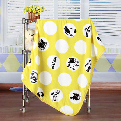 Pet Quilt Warm Blanket Coral Fleece Antifreeze Autumn And Winter Pets
