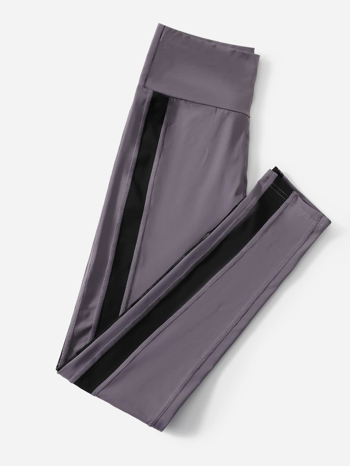 Sport Studio 3Pcs Softness & Lightweight Fitness Yoga Suit Tracksuit Gym Set Racer Back Top Solid Tee Wide Waistband Tights Workout Clothes