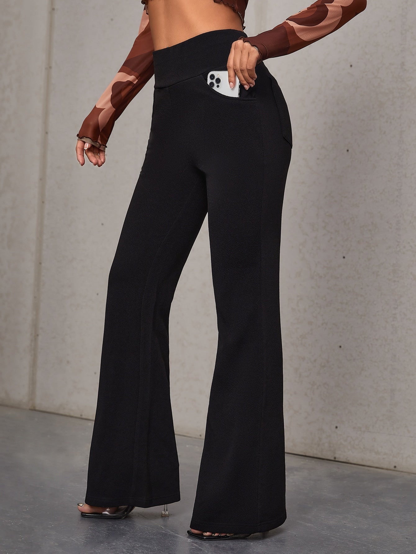 Essnce High Waist Flare Leg Pants
