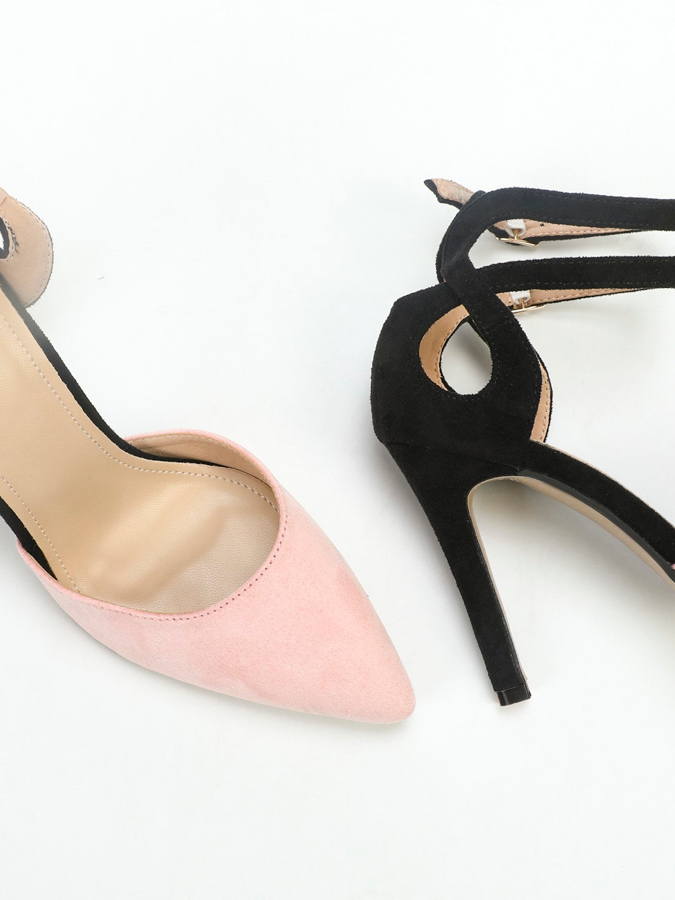 Women's High Heel Pointed Toe Buckle Strap Pumps, Slim Elegant Shoes, Pink Color, Spring & Autumn New Arrival