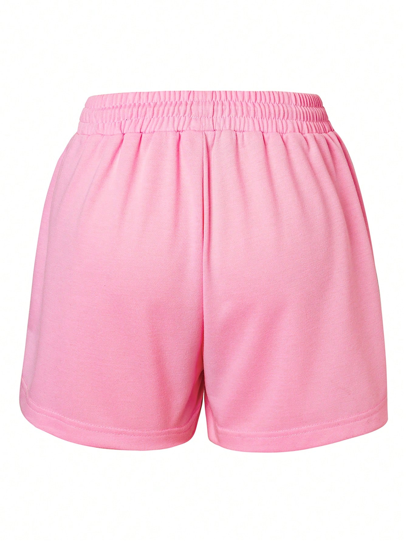 INAWLY Butterfly & Slogan Graphic Drawstring Waist Track Shorts