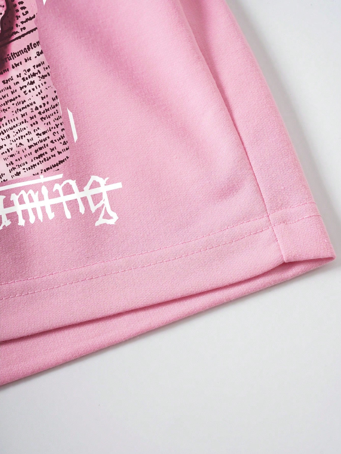 INAWLY Butterfly & Slogan Graphic Drawstring Waist Track Shorts