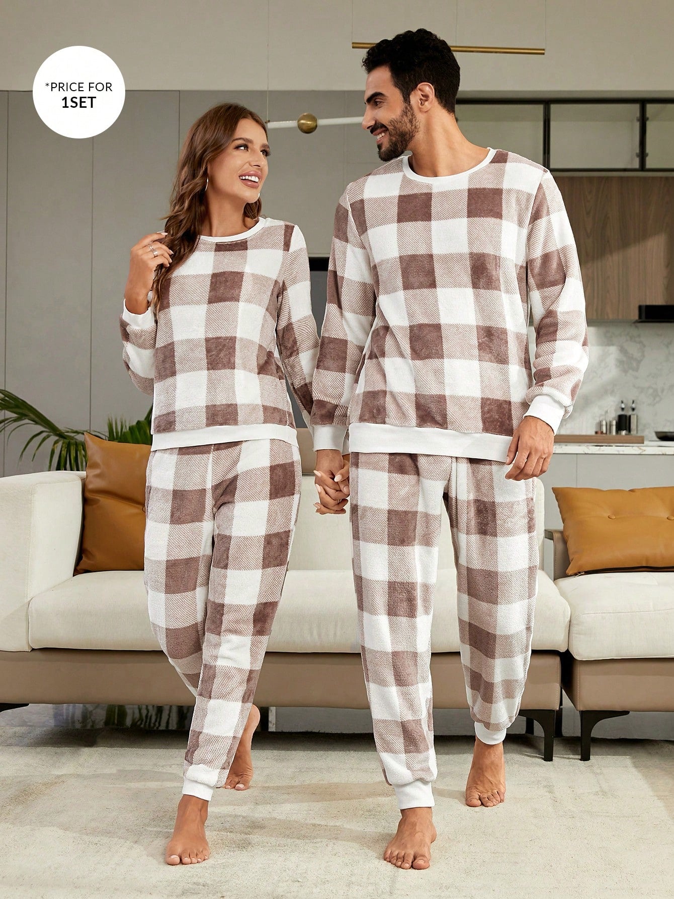Buffalo Plaid Print Flannel PJ Set / Pajama Set