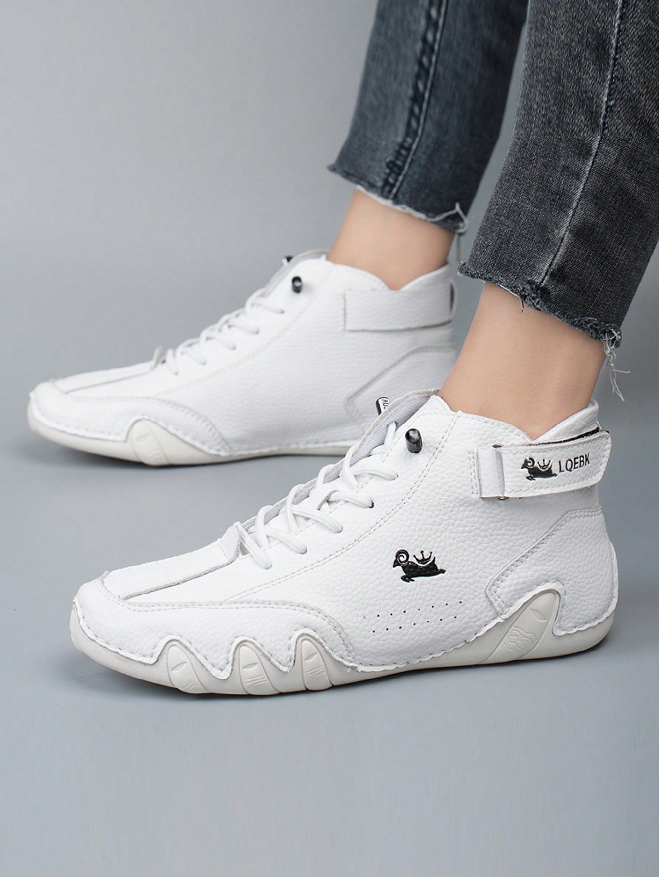 Women Casual Sneakers Handmade Octopus Design Fitness Cross Training Shoes Fashion Motorcycle Shoes, Rubber Non-Slip Sole Slip-On Slouchy Shoes