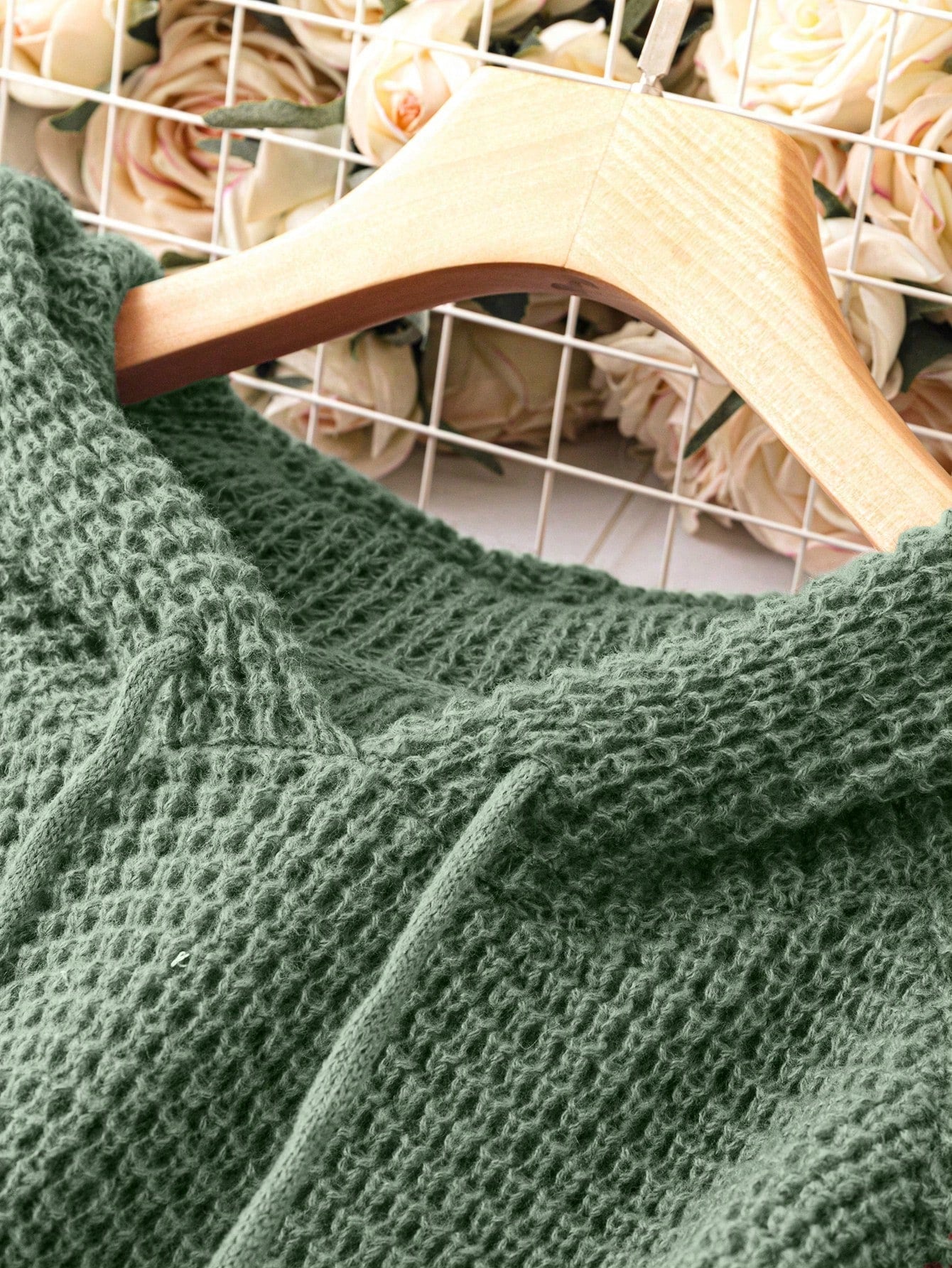 Plus Raglan Sleeve Drawstring Hooded Sweater, Winter