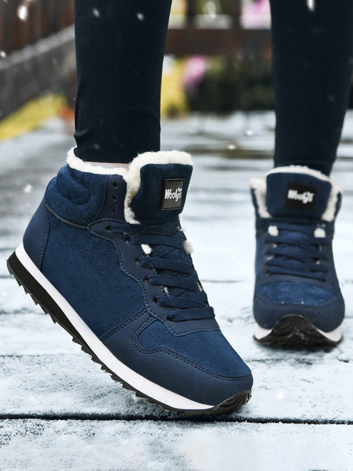 Women's Thermal Lined Warm Snow Boots, Wear-Resistant, Non-Slip, Suitable For Outdoor Activities, Unisex