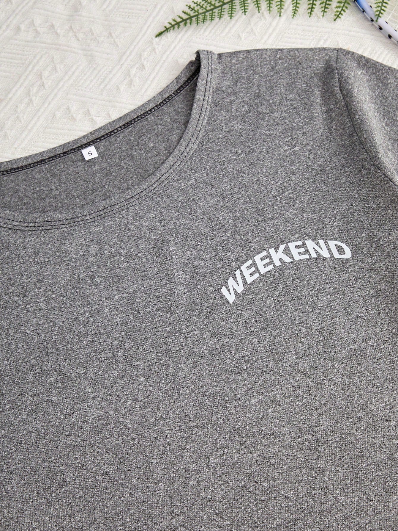 Letter Graphic Tee & Bow Front Shorts & Pants PJ Set / Pajama Set