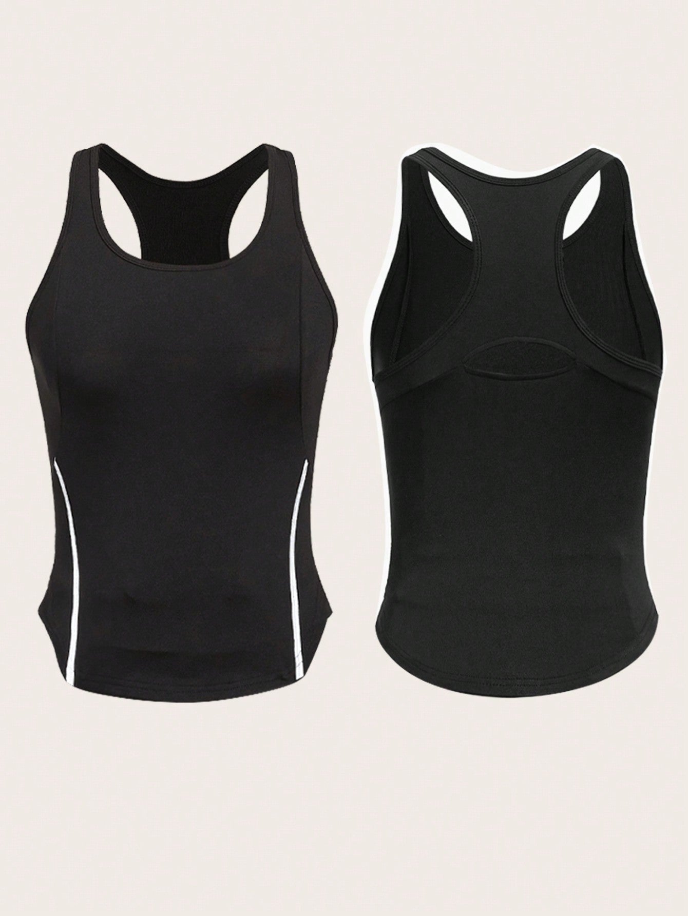 Sport Easify 3Pcs Contrast Binding Sports Set Gym Clothes Workout Clothes