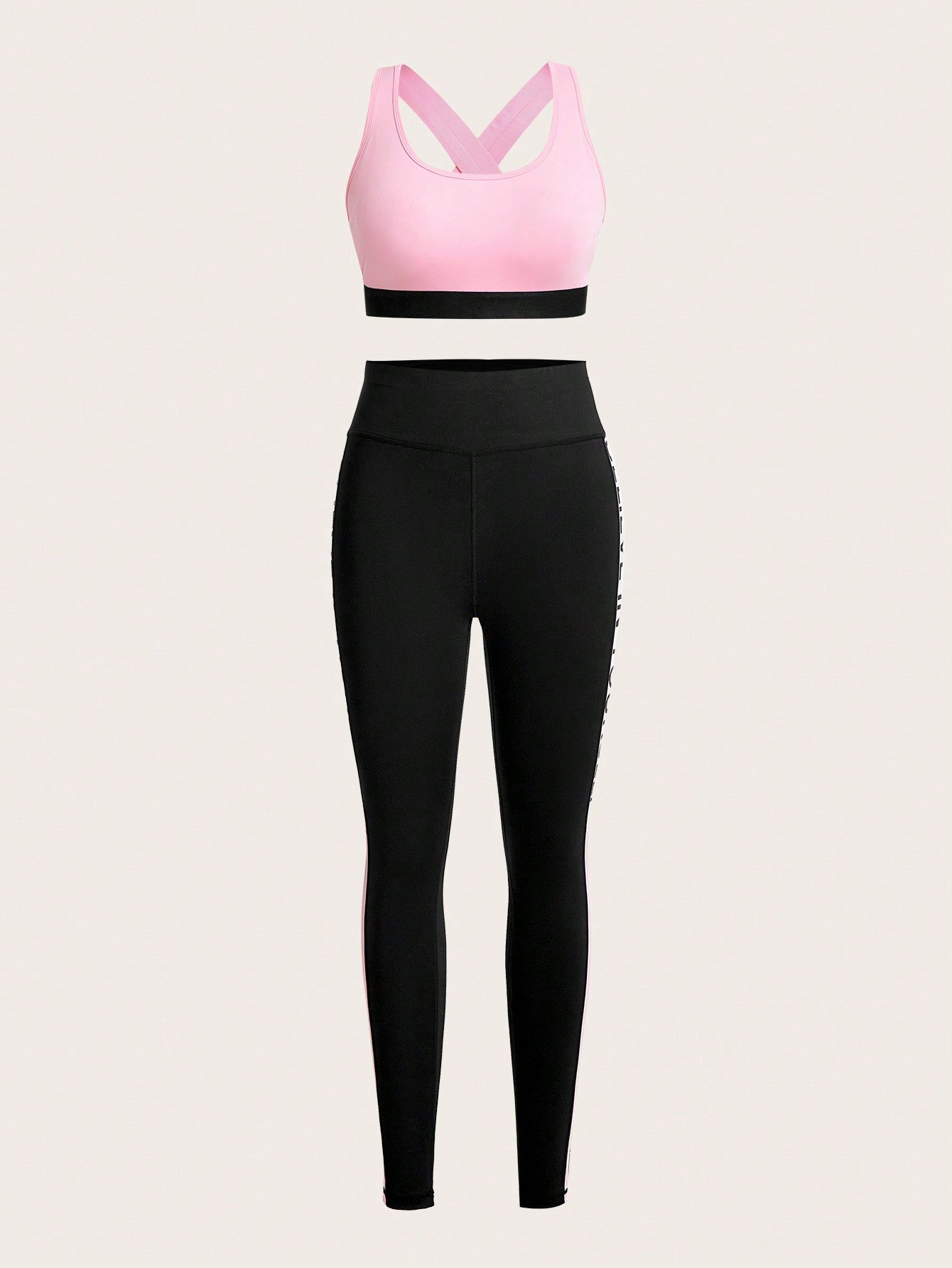 Sport Easify 3pcs/set Women's Letter Print Sports Suit