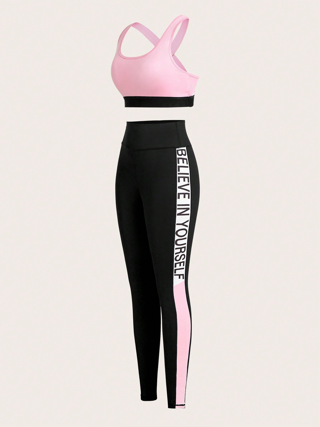 Sport Easify 3pcs/set Women's Letter Print Sports Suit