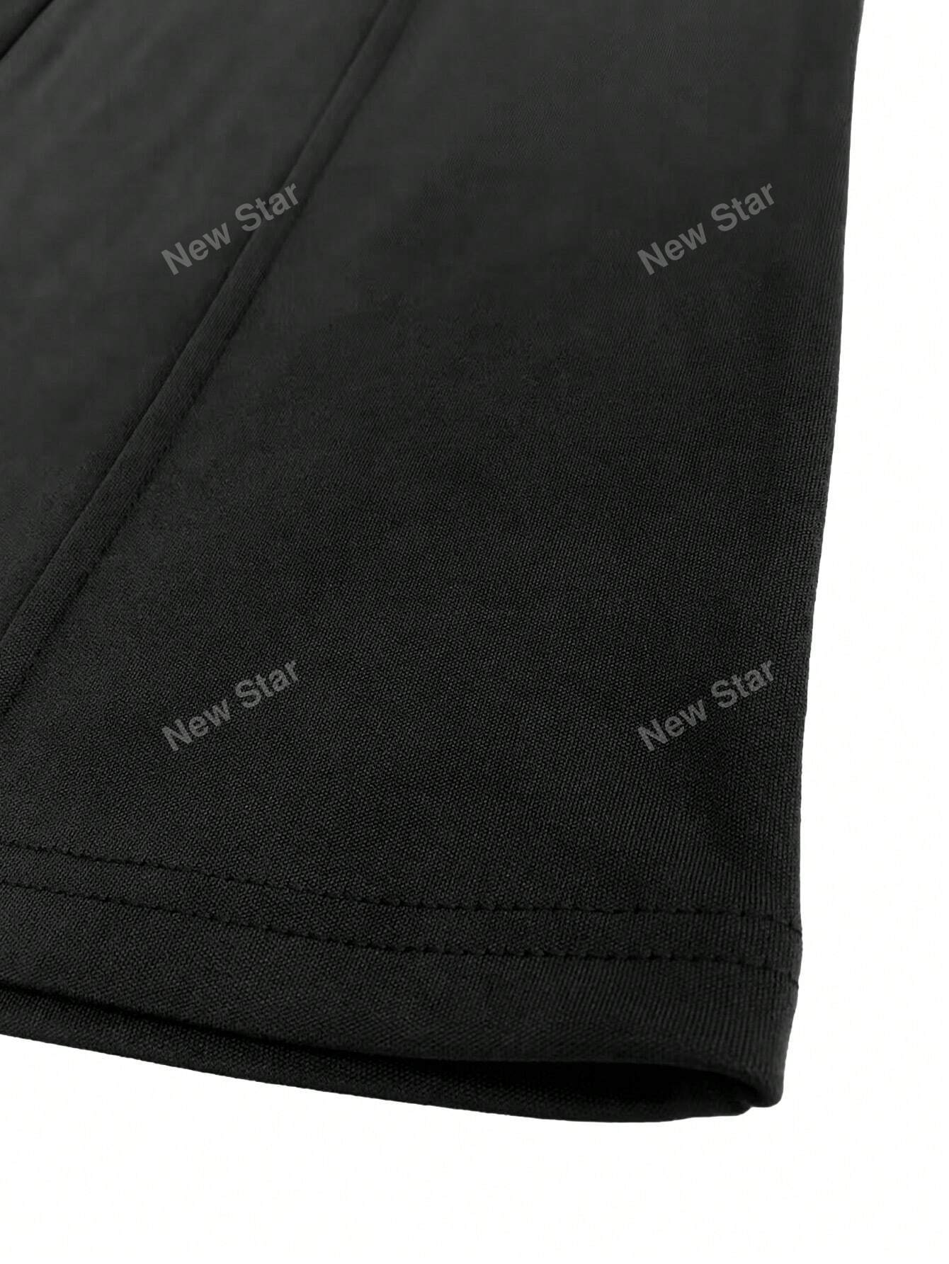 Fashionable Button Decorated Simple Street Style Wide Leg Pants, Versatile