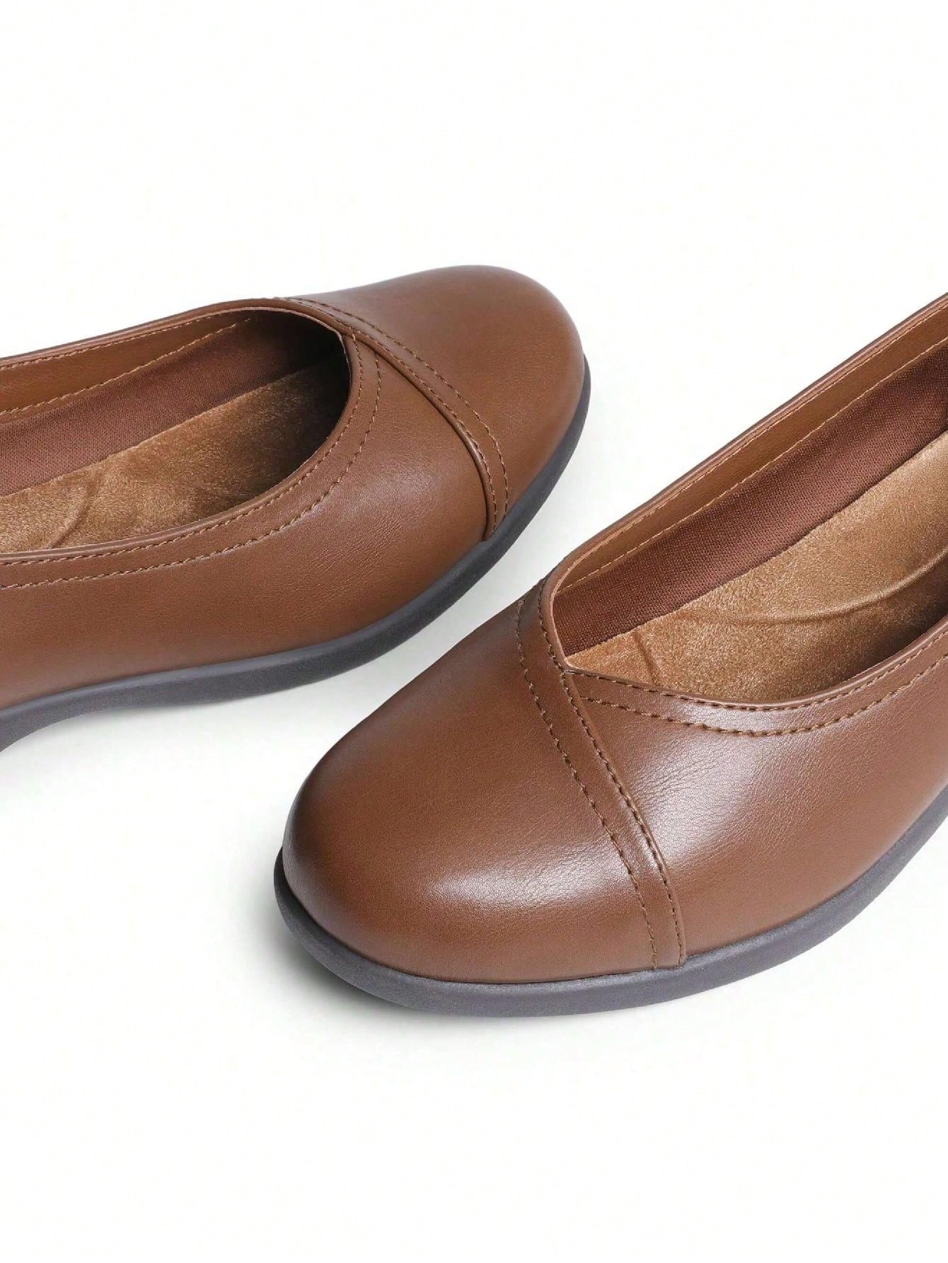 Women's Flats  Comfortable Arch Support Slip-On Business Office Casual Dress Wearables With 3D Molded Insole Ballet  Flats Shoe