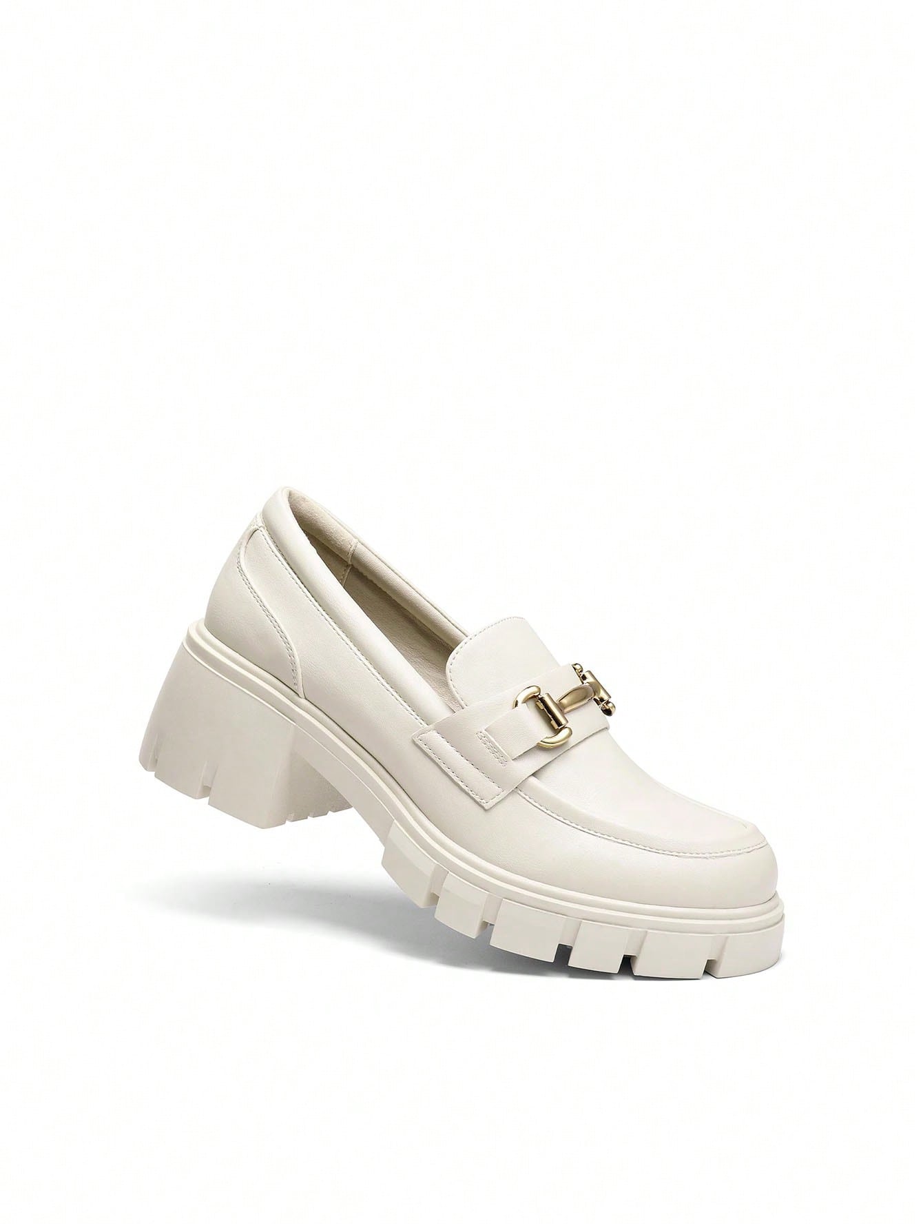 Women's Loafers Platform Chunky Loafers & Slip On Casual Leather Shoes