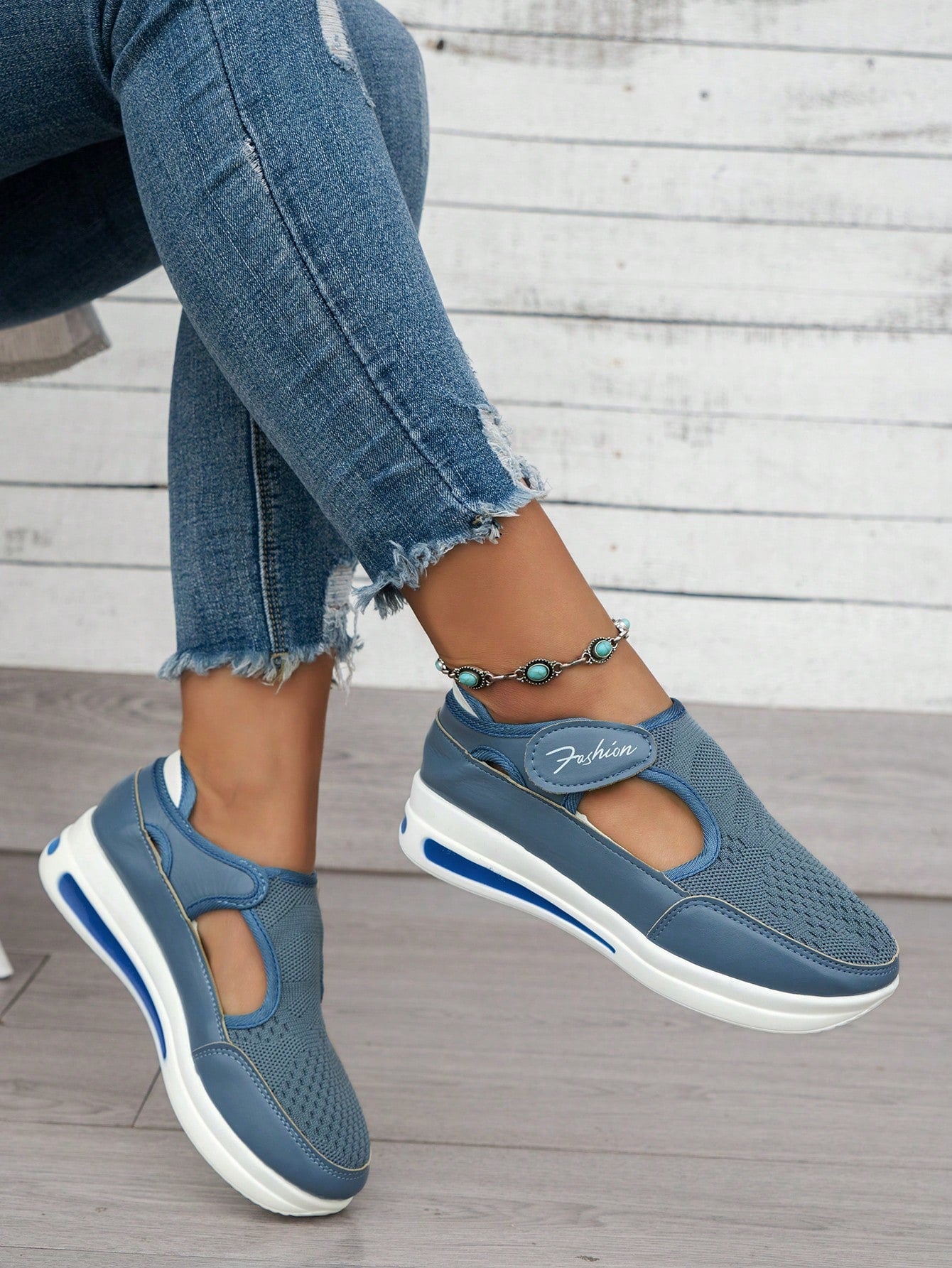 Women's Cross-Border Mesh Sneakers, Spring New Shoes, Men & Women Shoes, Low Heel Flat Casual Sports Shoes, Anti-Slip Thick Bottom (Random Delivery)