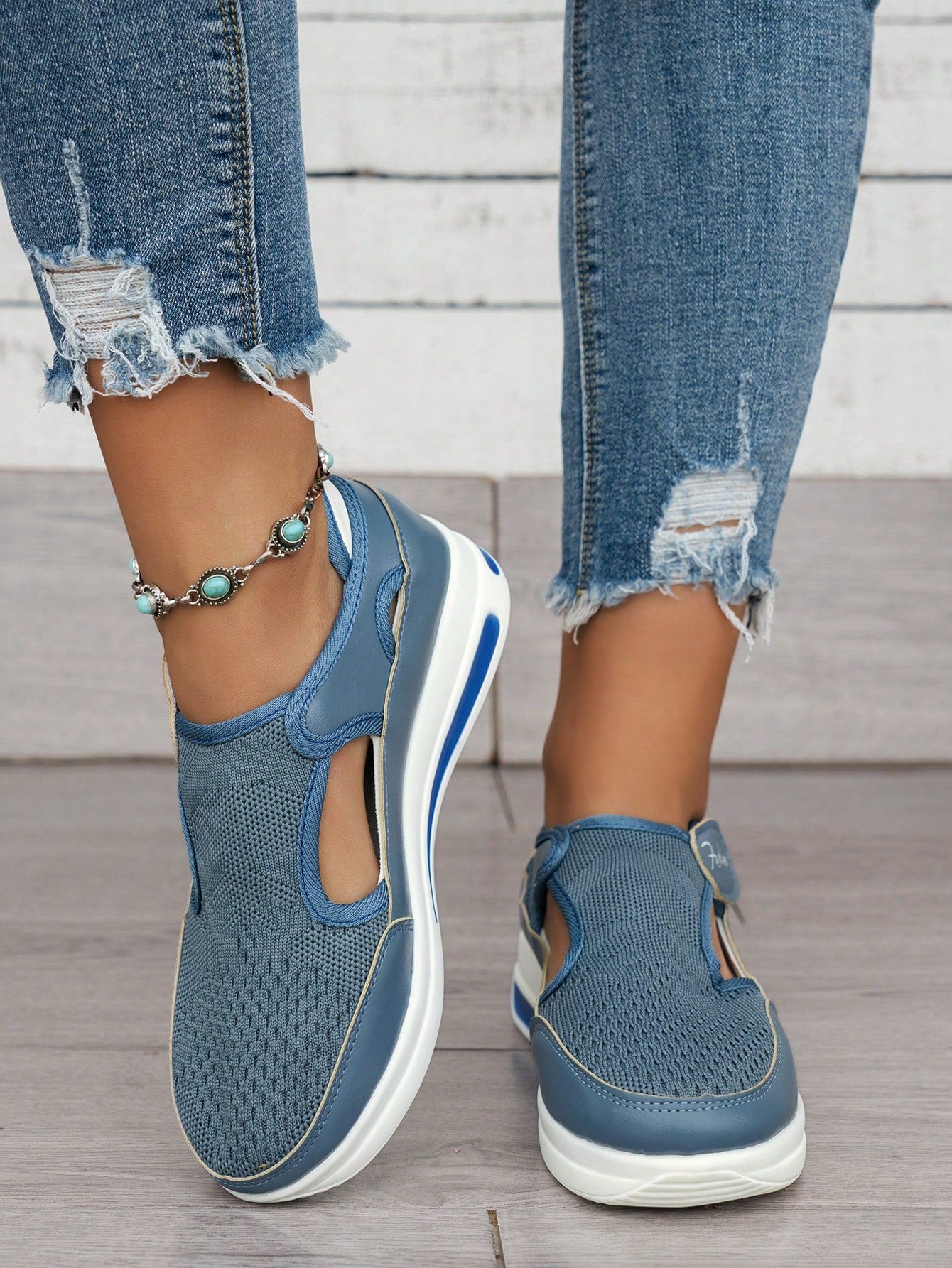 Women's Cross-Border Mesh Sneakers, Spring New Shoes, Men & Women Shoes, Low Heel Flat Casual Sports Shoes, Anti-Slip Thick Bottom (Random Delivery)