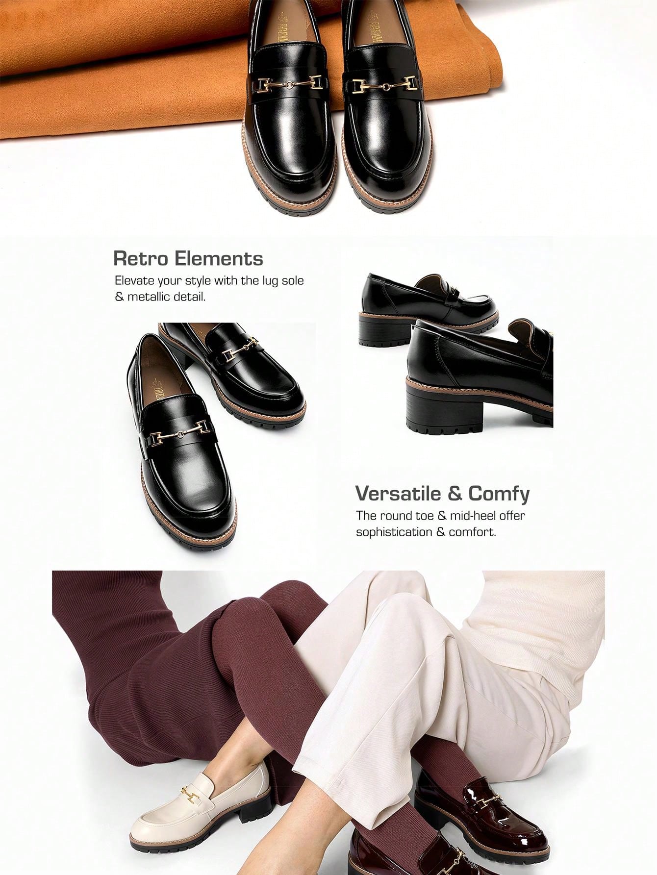 Women's Loafers Shoes Slip-On Chunky Platform Comfortable Dressy Business Casual Loafers