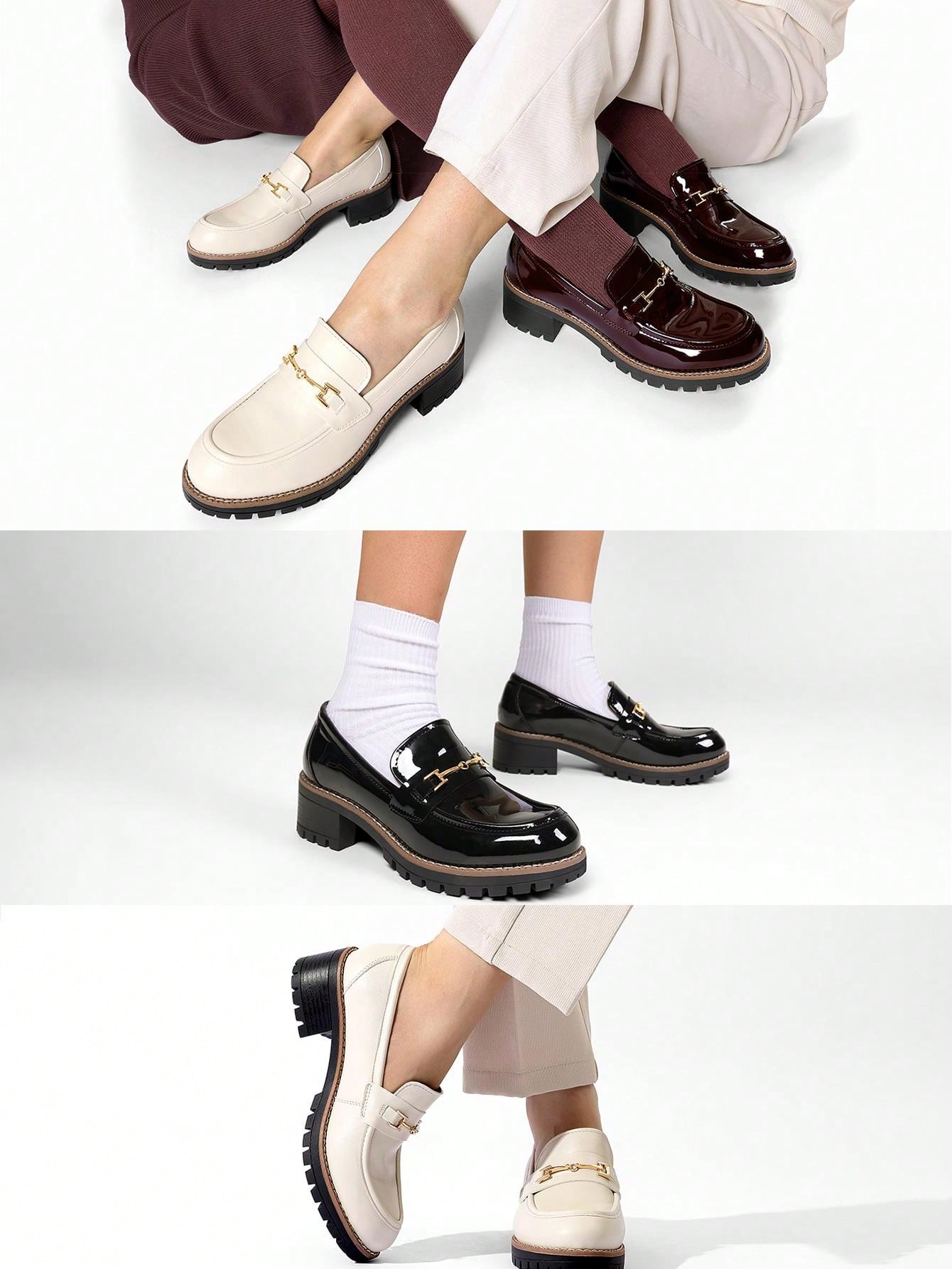 Women's Loafers Shoes Slip-On Chunky Platform Comfortable Dressy Business Casual Loafers