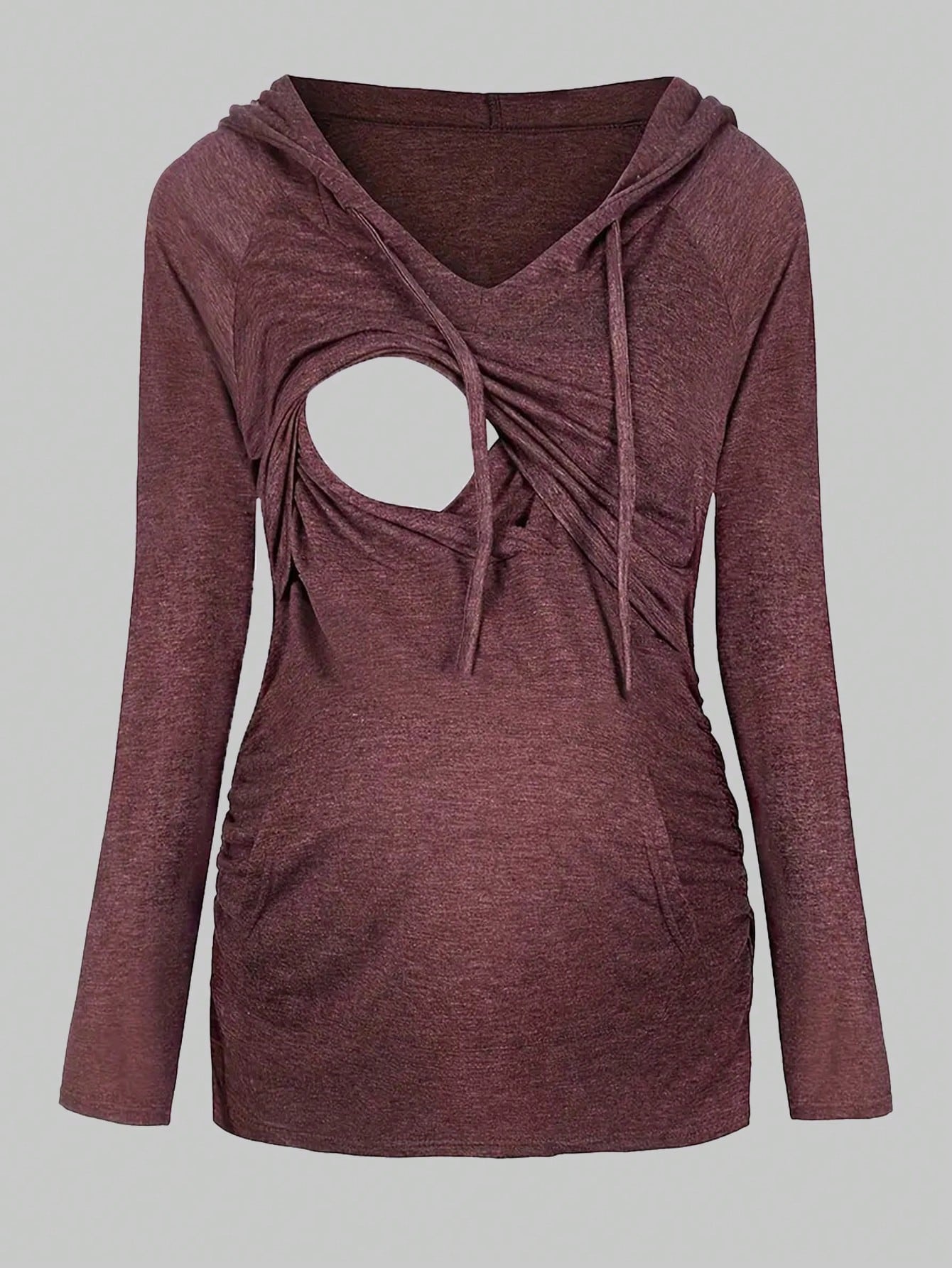 Maternity Long Sleeve Hooded Nursing Clothes
