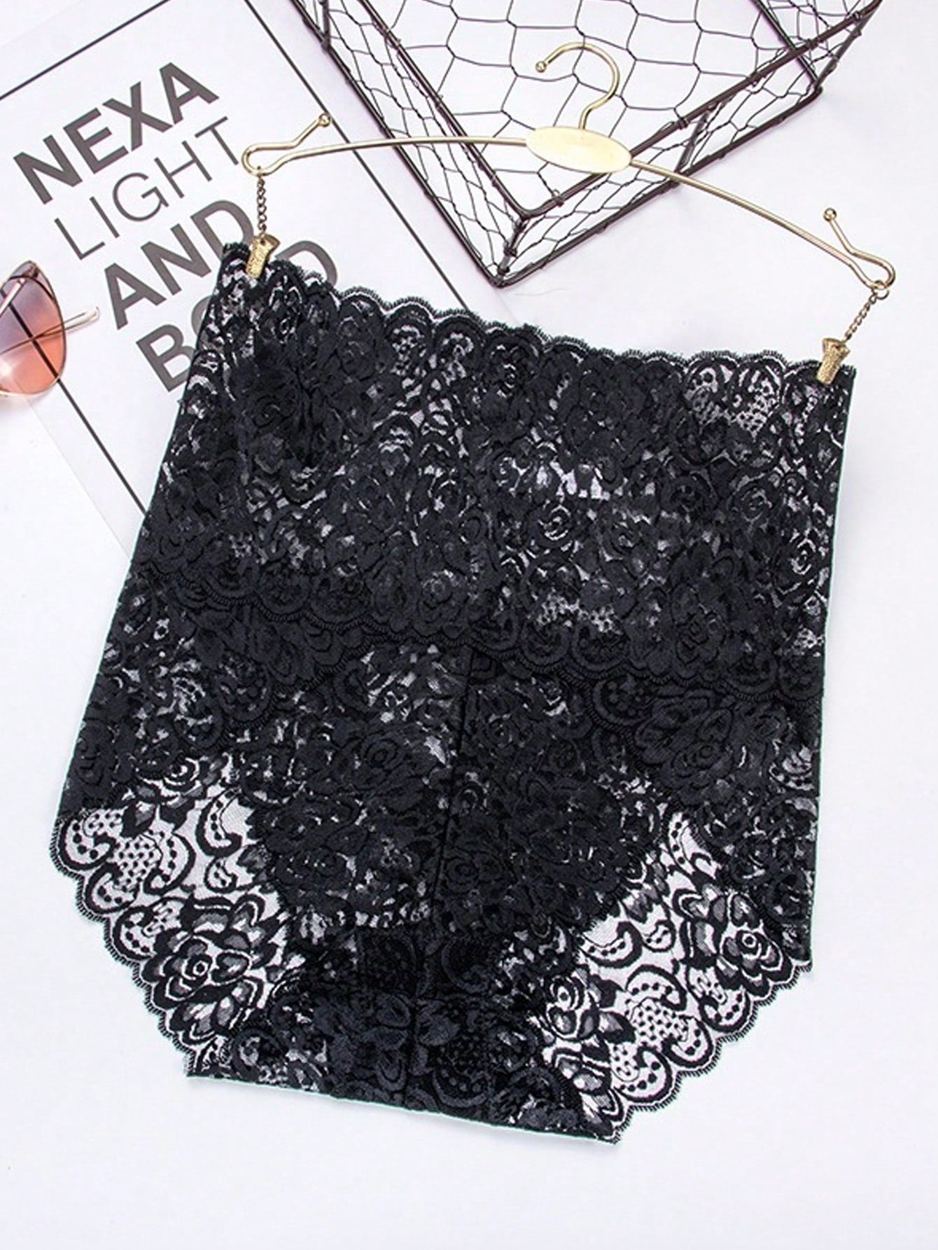 3PCS Lace High Waist Panties Women's Sexy Tummy Control Butt Lift Pattern Transparent Seamless Briefs Lingerie