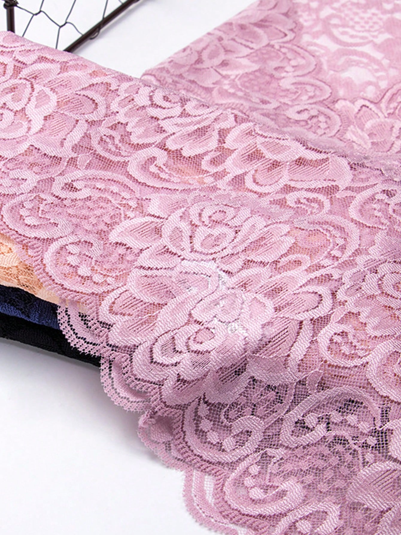 3PCS Lace High Waist Panties Women's Sexy Tummy Control Butt Lift Pattern Transparent Seamless Briefs Lingerie