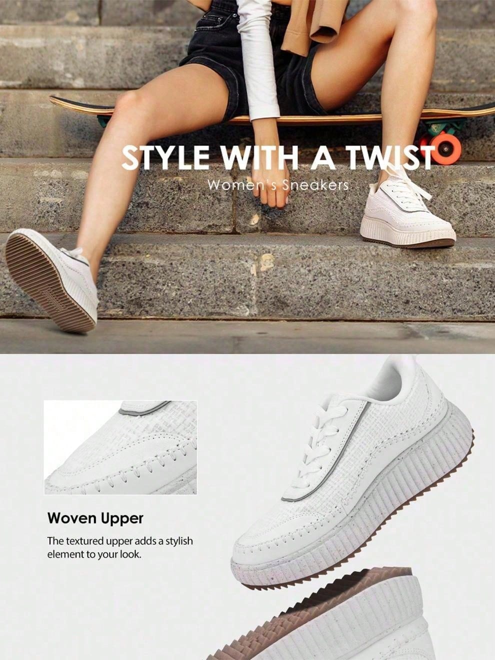 Women Chunky Sneakers Comfortable Casual Platform Fashion Suitable For Short Women Sport Style Trendy And Comfortable Vacation Outfits