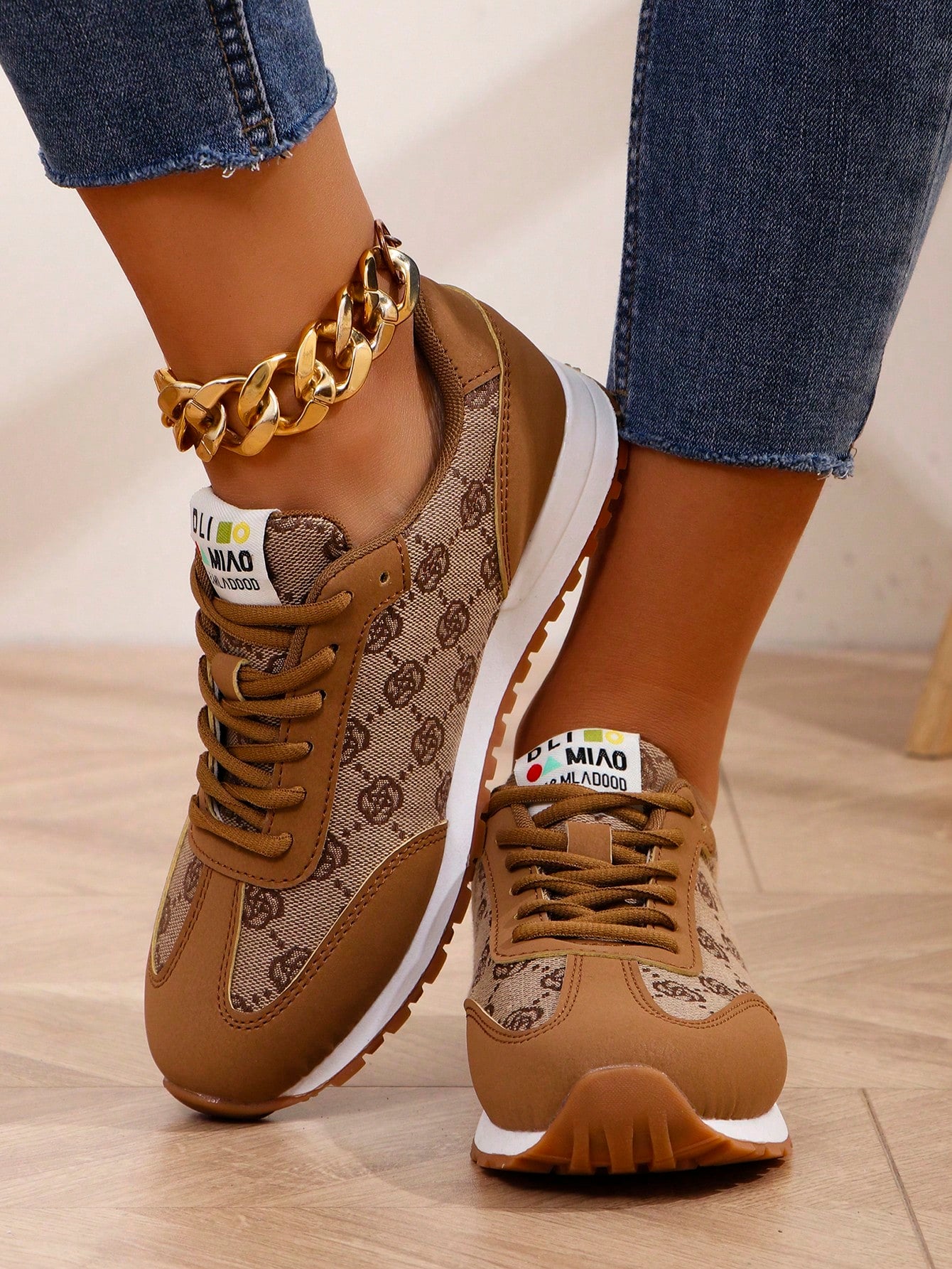 Fashionable Women's Athletic Sneakers, Non-Slip, Comfortable, Anti-Aging, Casual Sports Shoes, 2024 Spring/Summer New Arrival