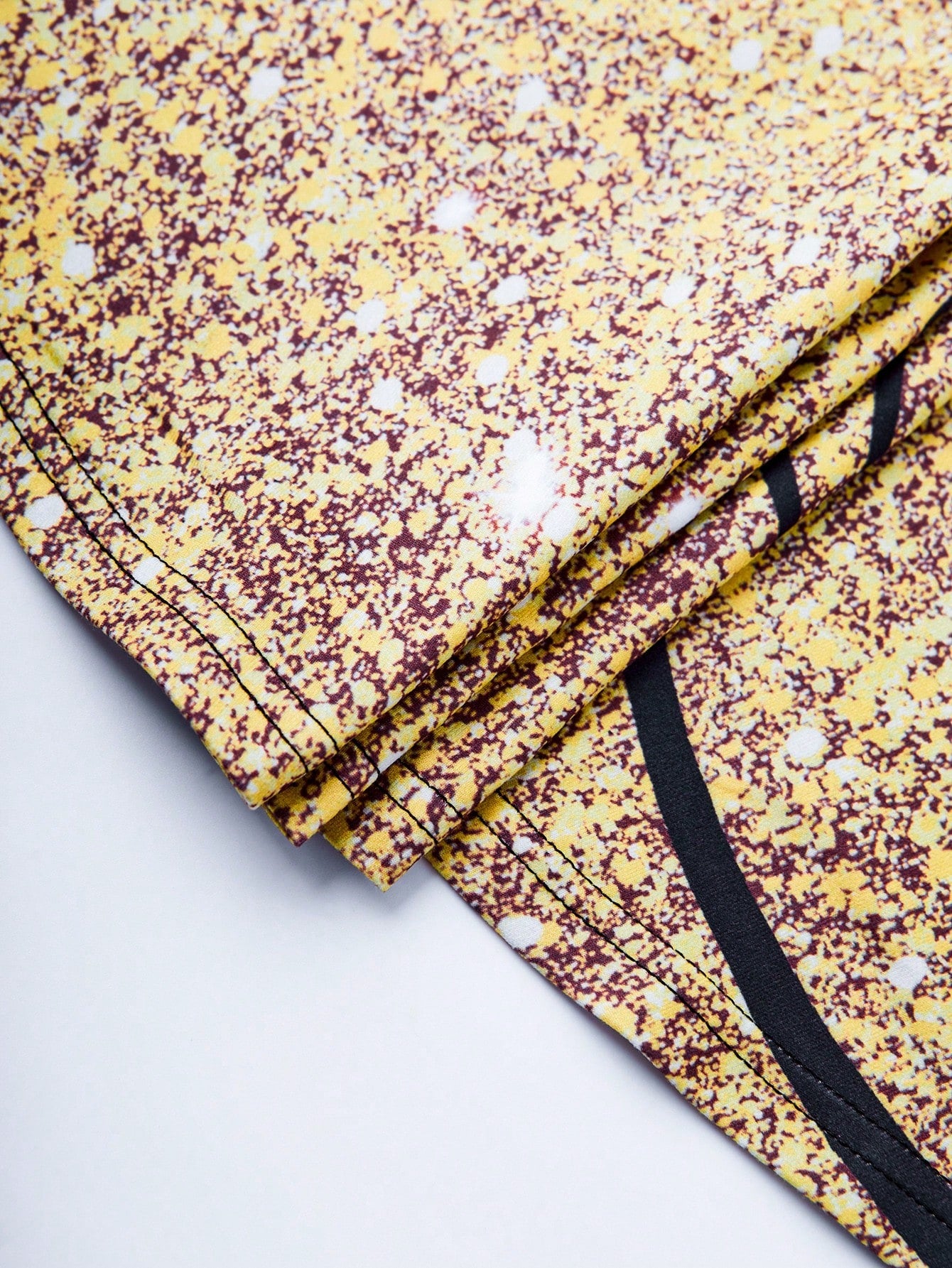 LUNE Plant Print Color Block V-Neck Mermaid Dress Maxi Women Outfit