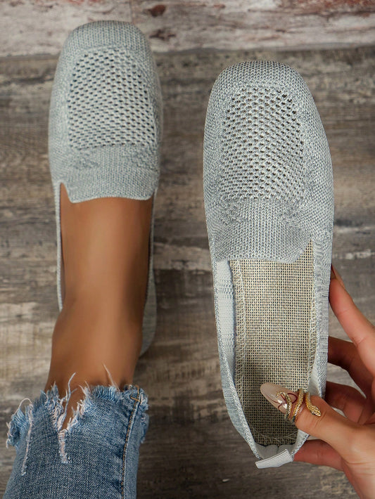 Outdoor Fashion Square Toe Breathable Women's Flat Shoes