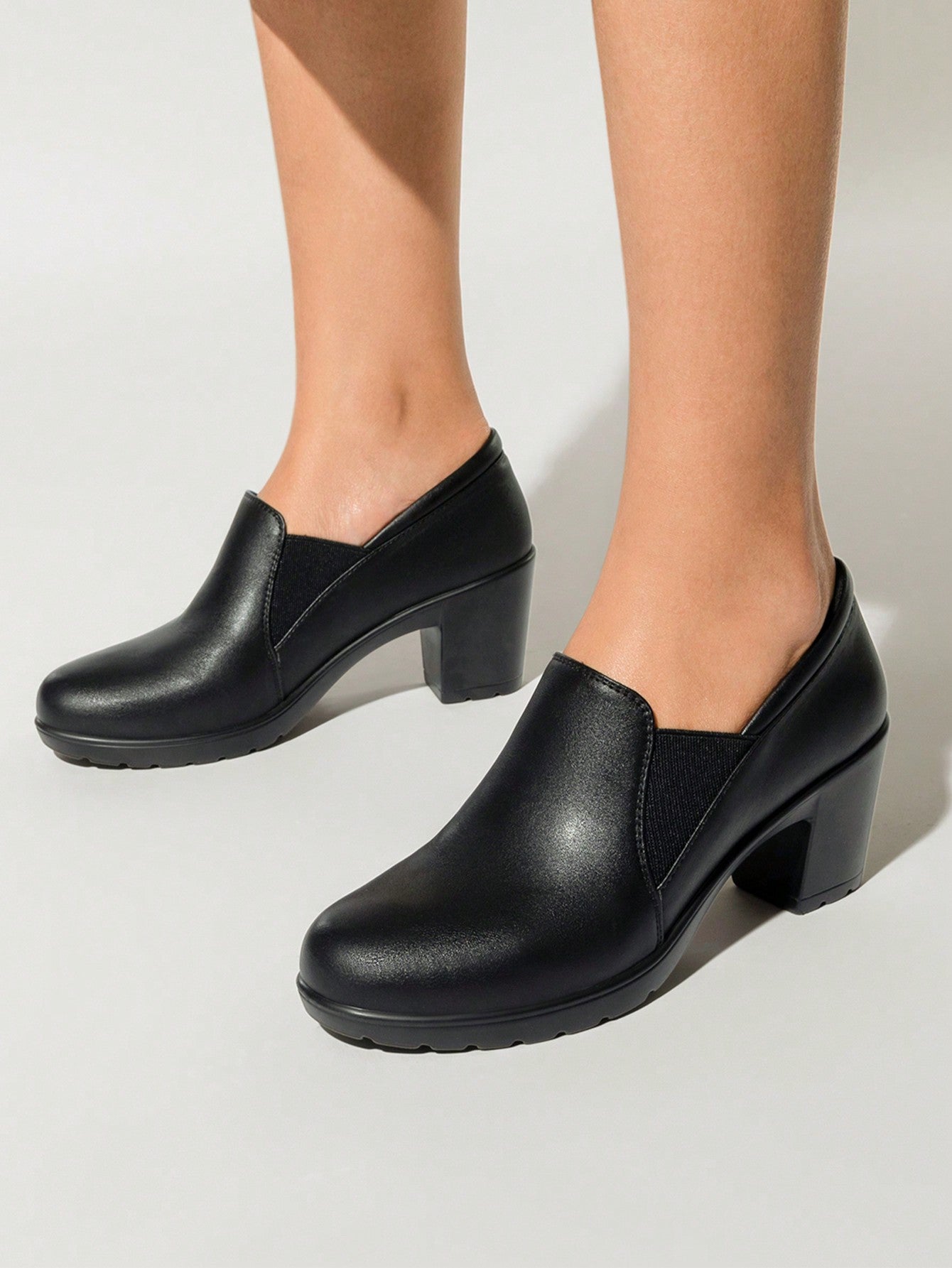 Women's Chunky Low Block Heel Pumps Comfort Oxfords Shoes Casual Loafers