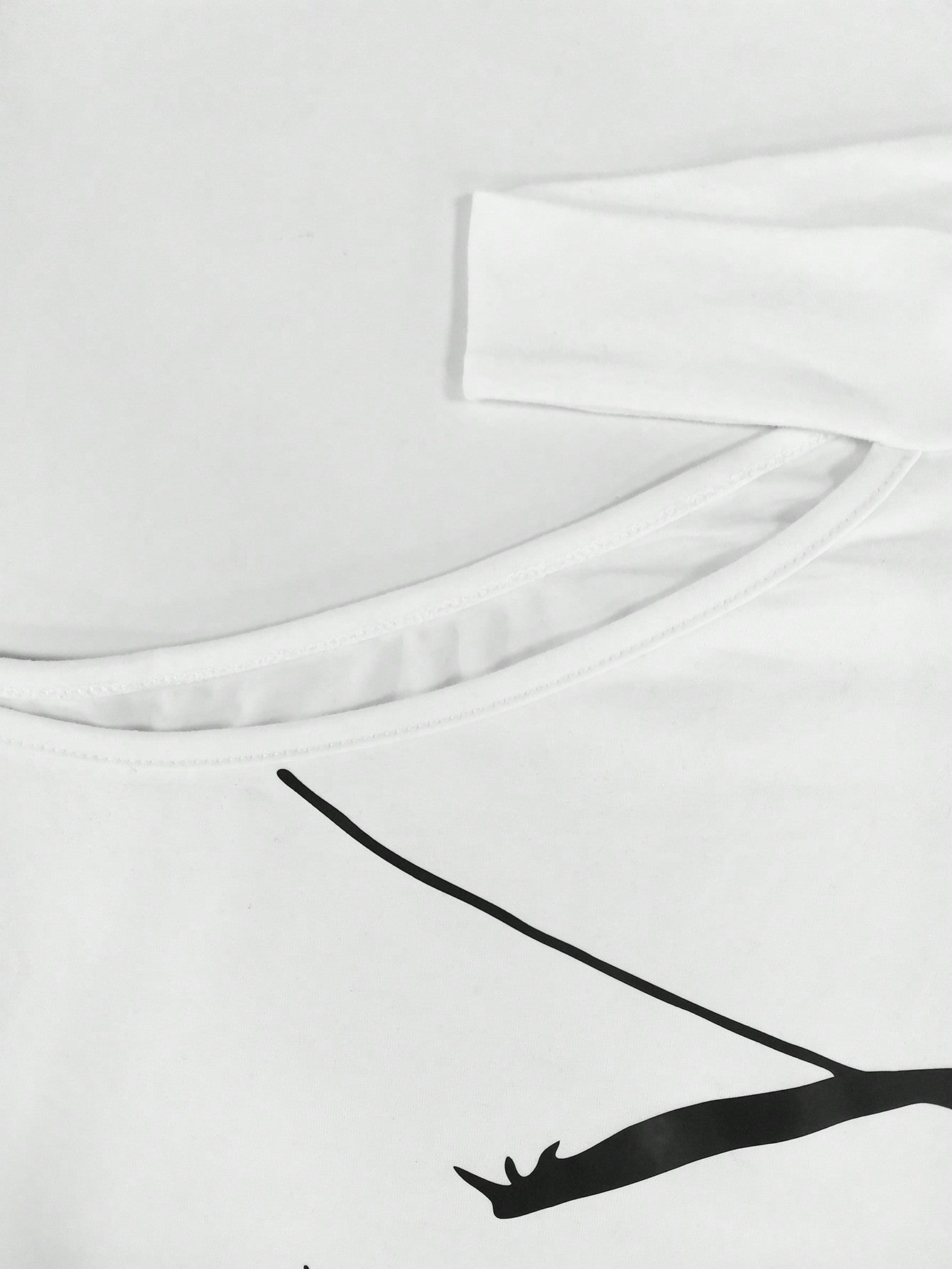 INAWLY Women's Spring Casual Asymmetrical T-Shirt With Character Print And Stand Collar Graphic Tees Women Tops