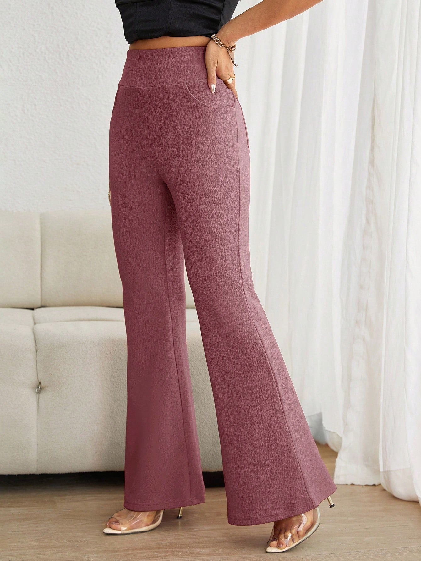 Essnce High Waist Flare Leg Pants