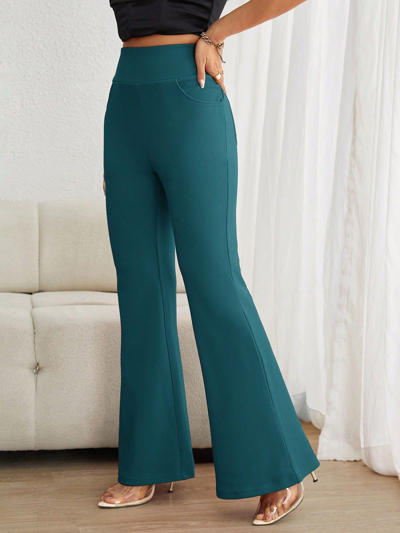 Essnce High Waist Flare Leg Pants