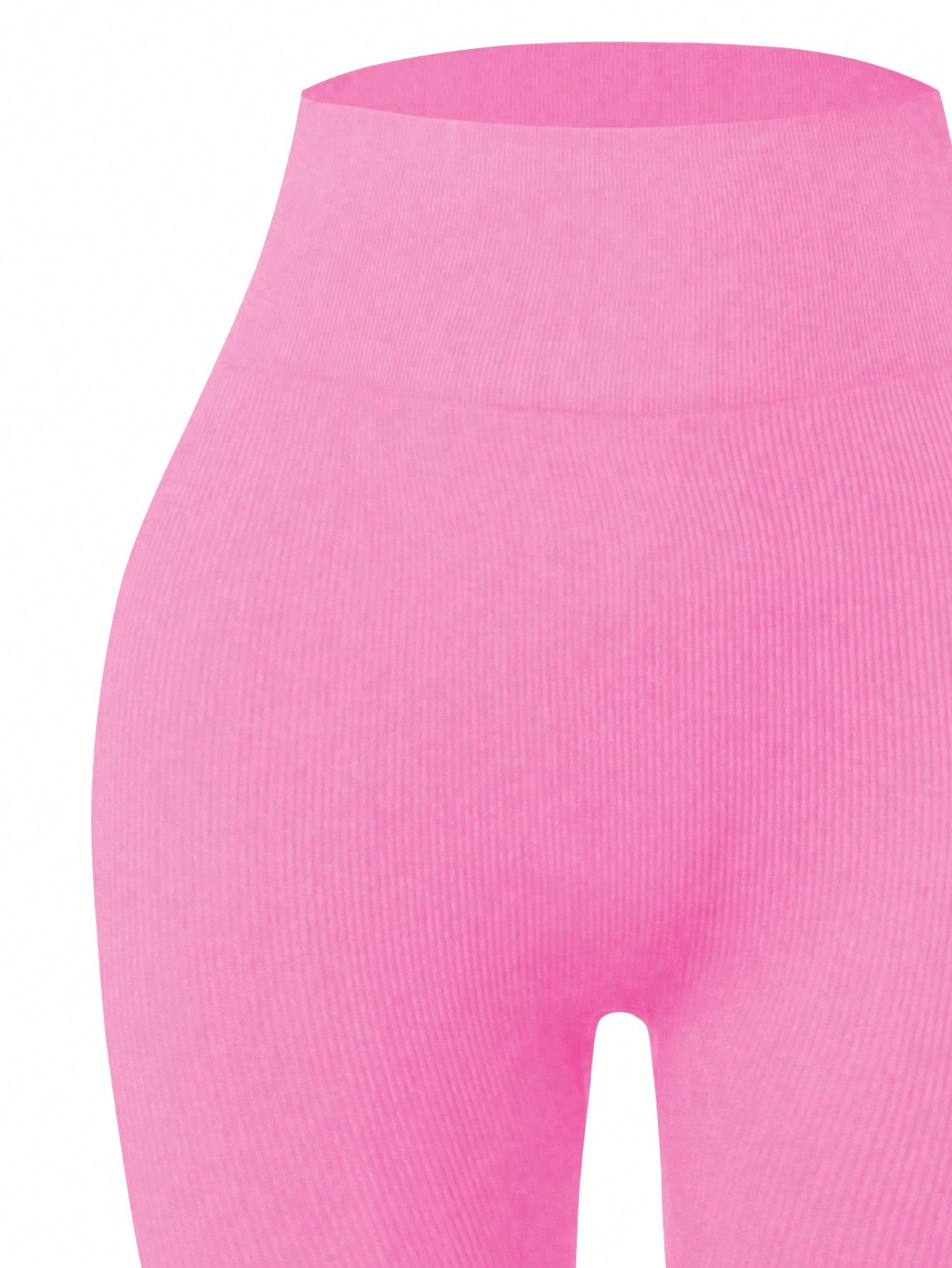 Sport Studio Women's Solid Color Ribbed & Slim Fit Yoga Sportswear Set