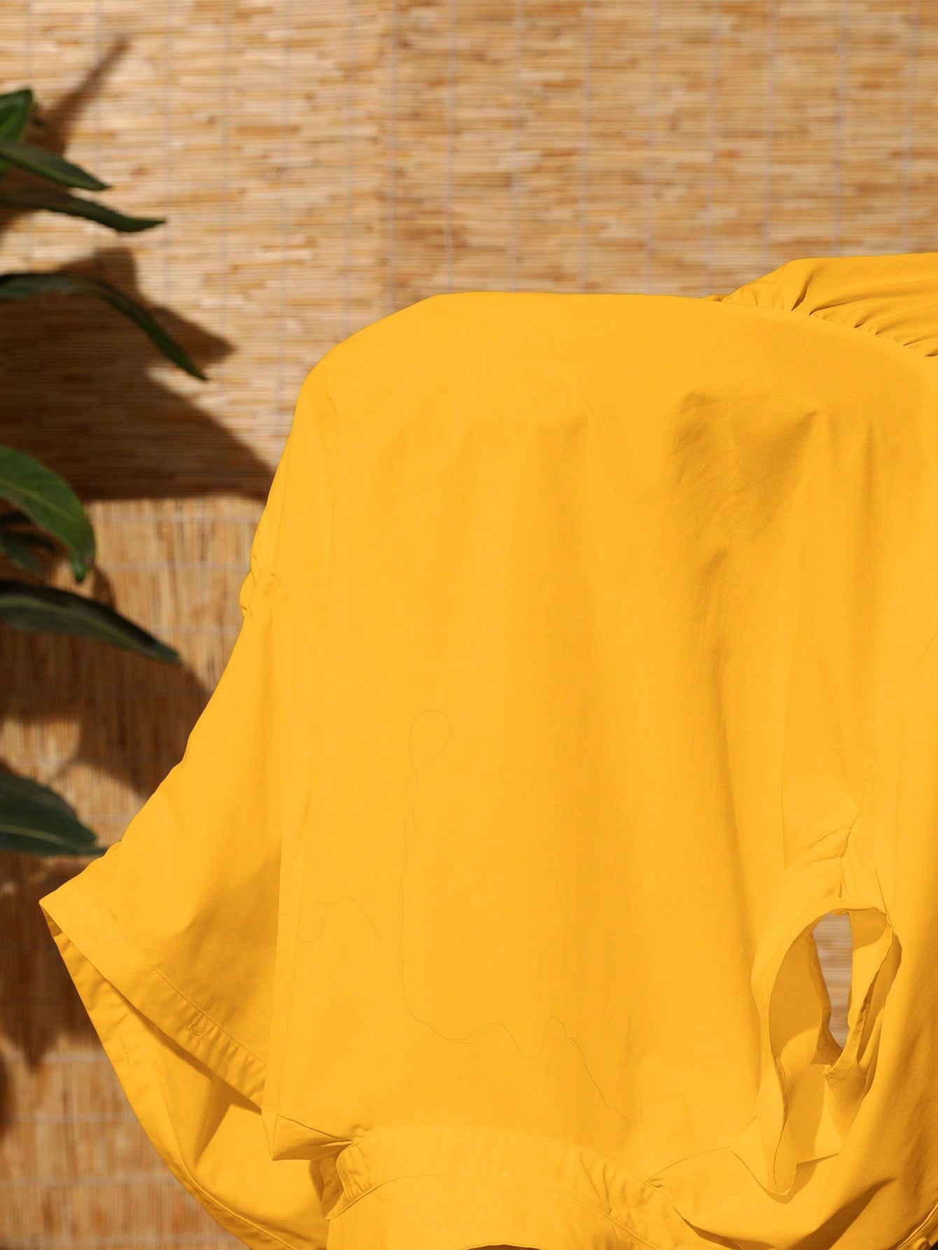 Slayr Solid Color Ruffle Trim Belted Mini Dress With Single Breasted Closure For Summer Vacation