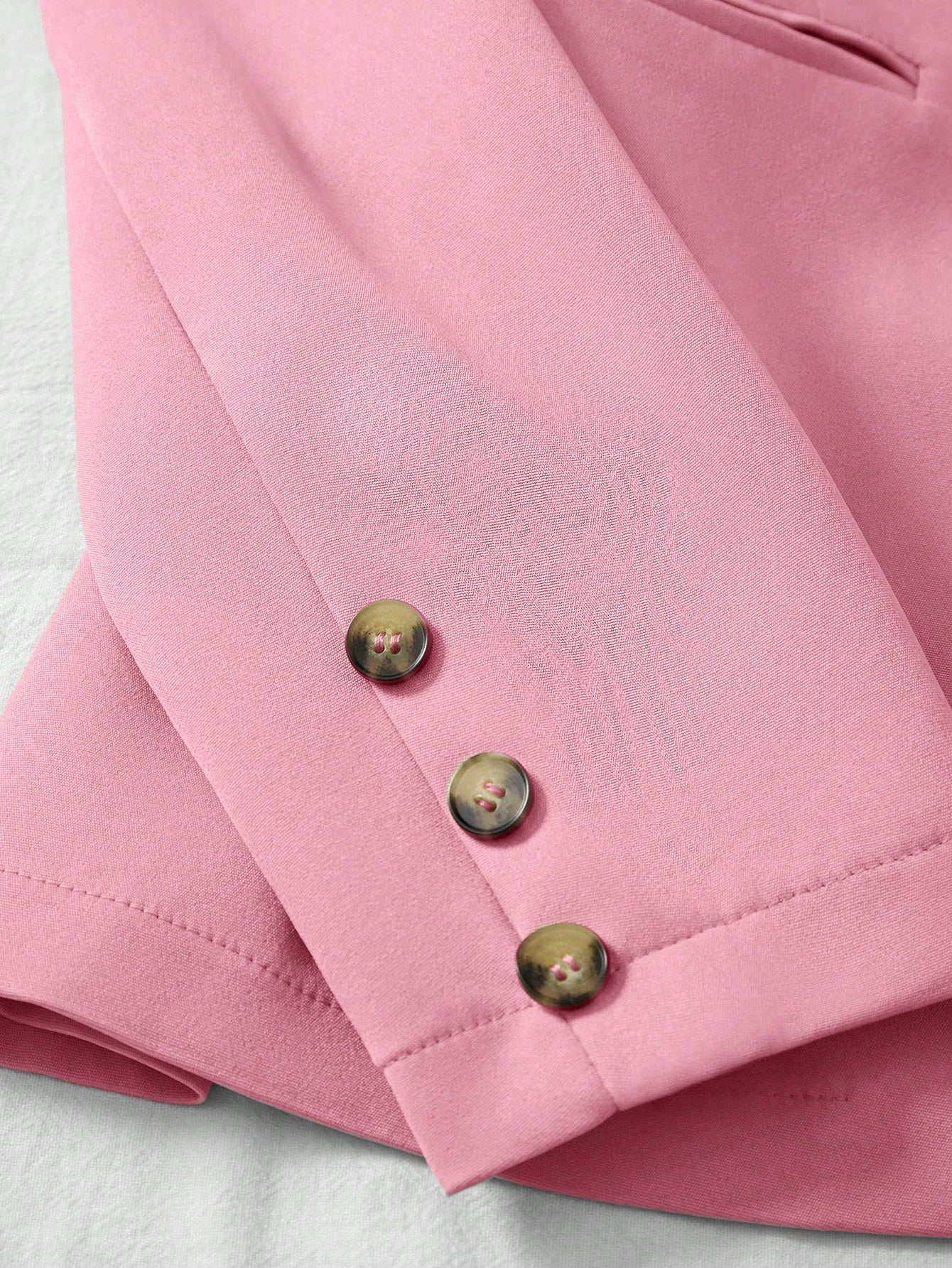 LUNE Solid Color Single-Breasted Long Sleeve Suit Jacket And Pants, Elegant Suit Set