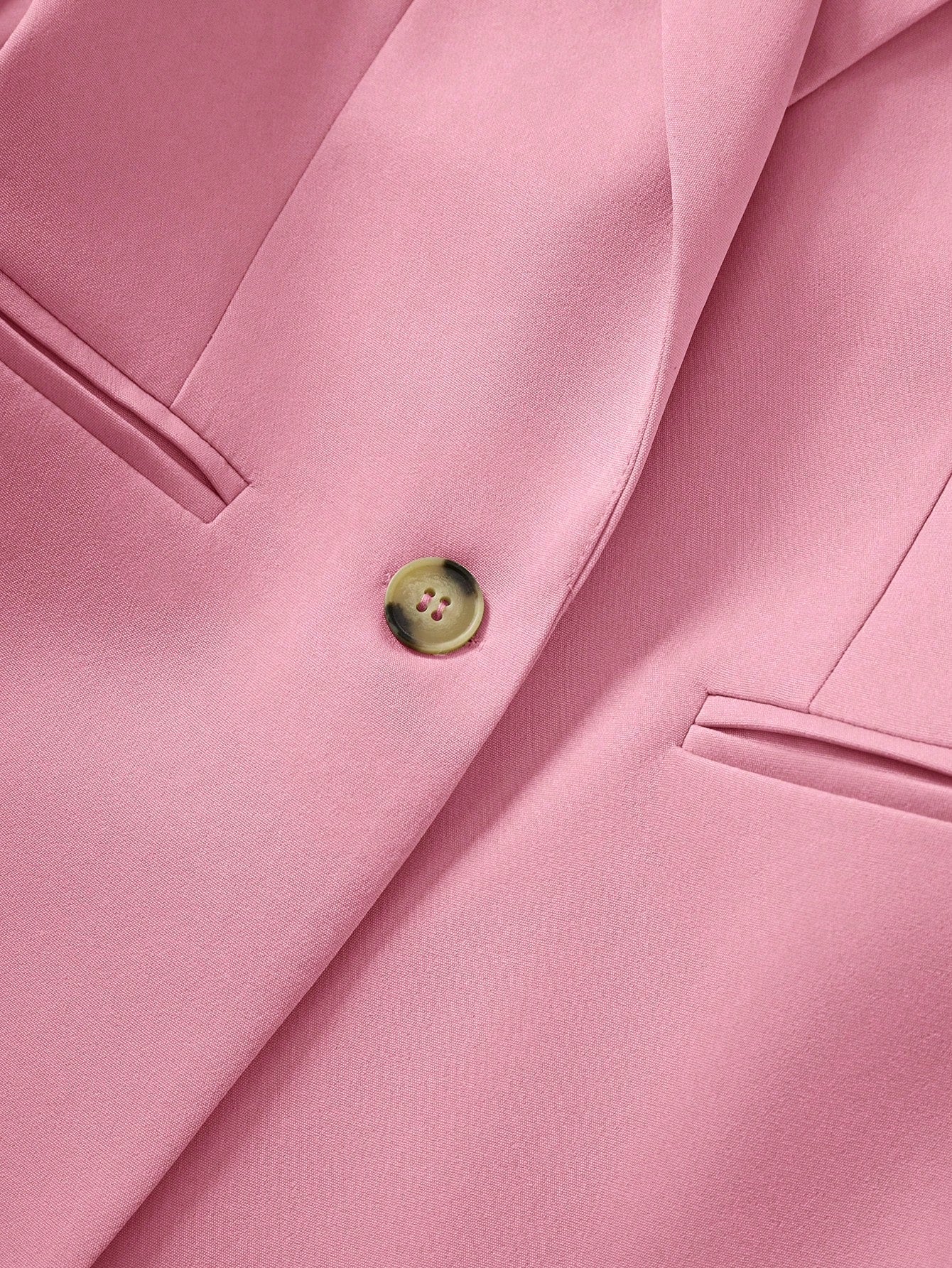 LUNE Solid Color Single-Breasted Long Sleeve Suit Jacket And Pants, Elegant Suit Set