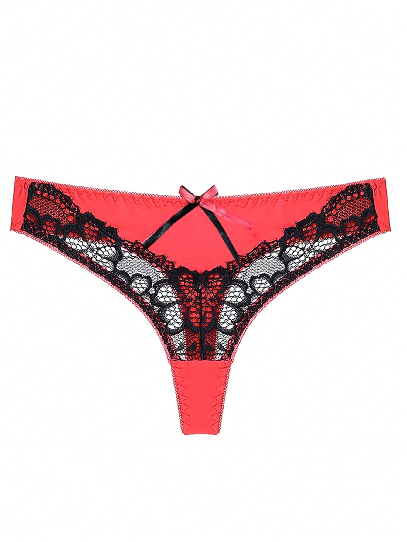 Women's Sexy Lace Splice Color Blocking Thong