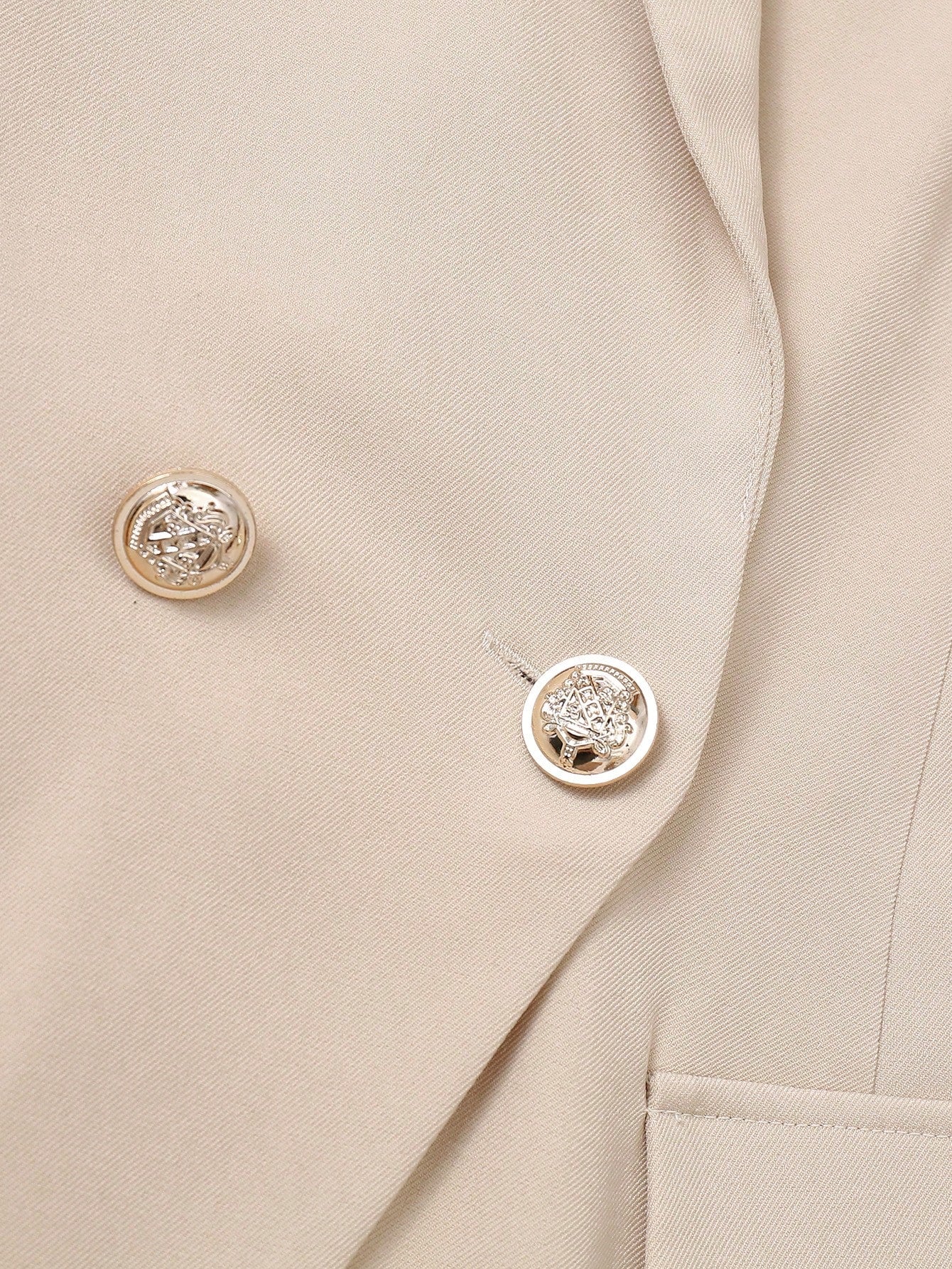 Raffinéa Apricot Color Long Sleeve Lapel Women's Suit Jacket And Pants Set