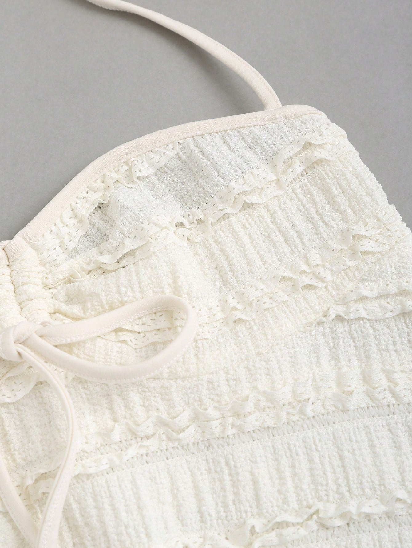 Sweetra Solid Color Drawstring Halter Backless Sexy Summer Tank Top