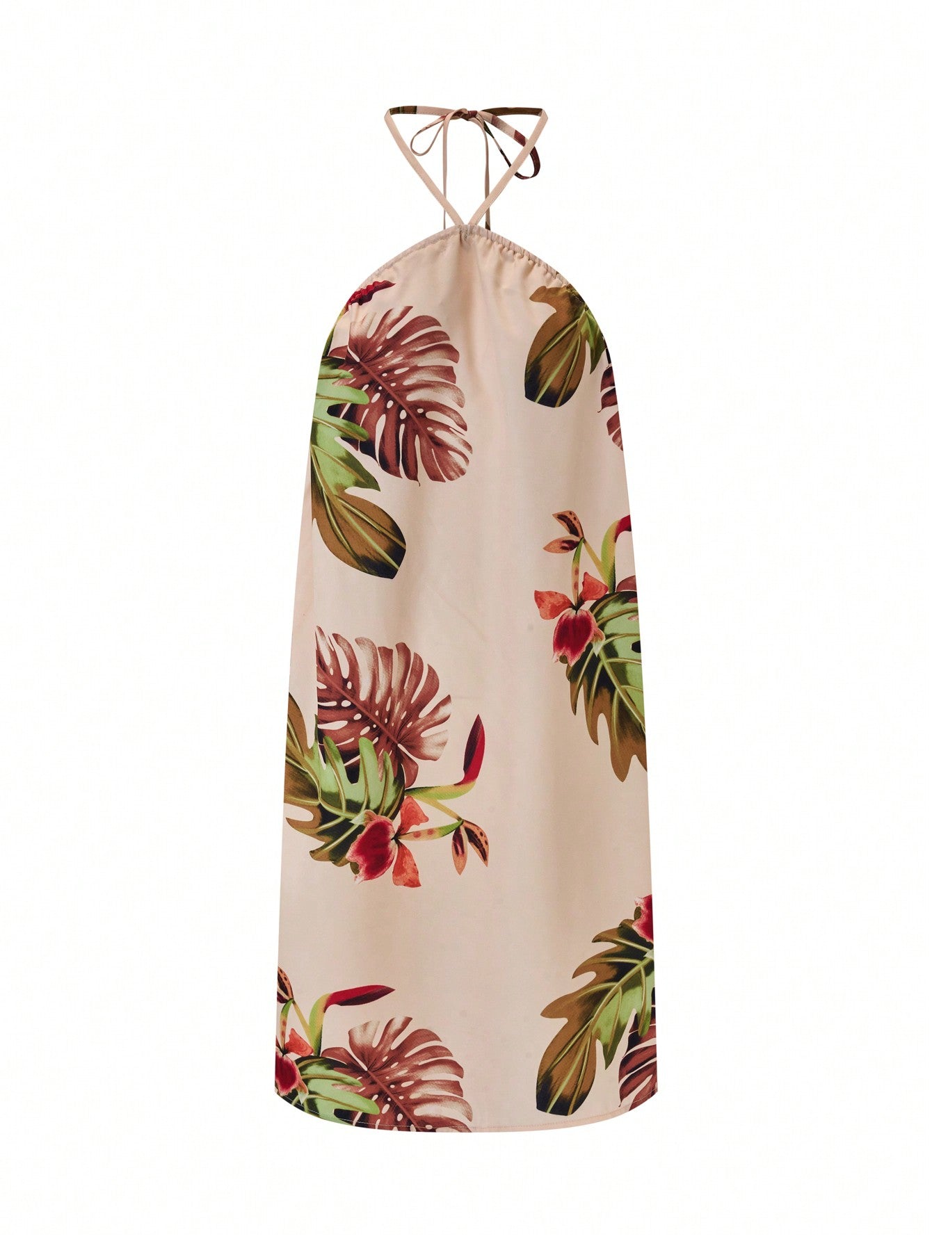 Relaxiva Women Fashionable Summer Halter Neck Sleeveless Dress