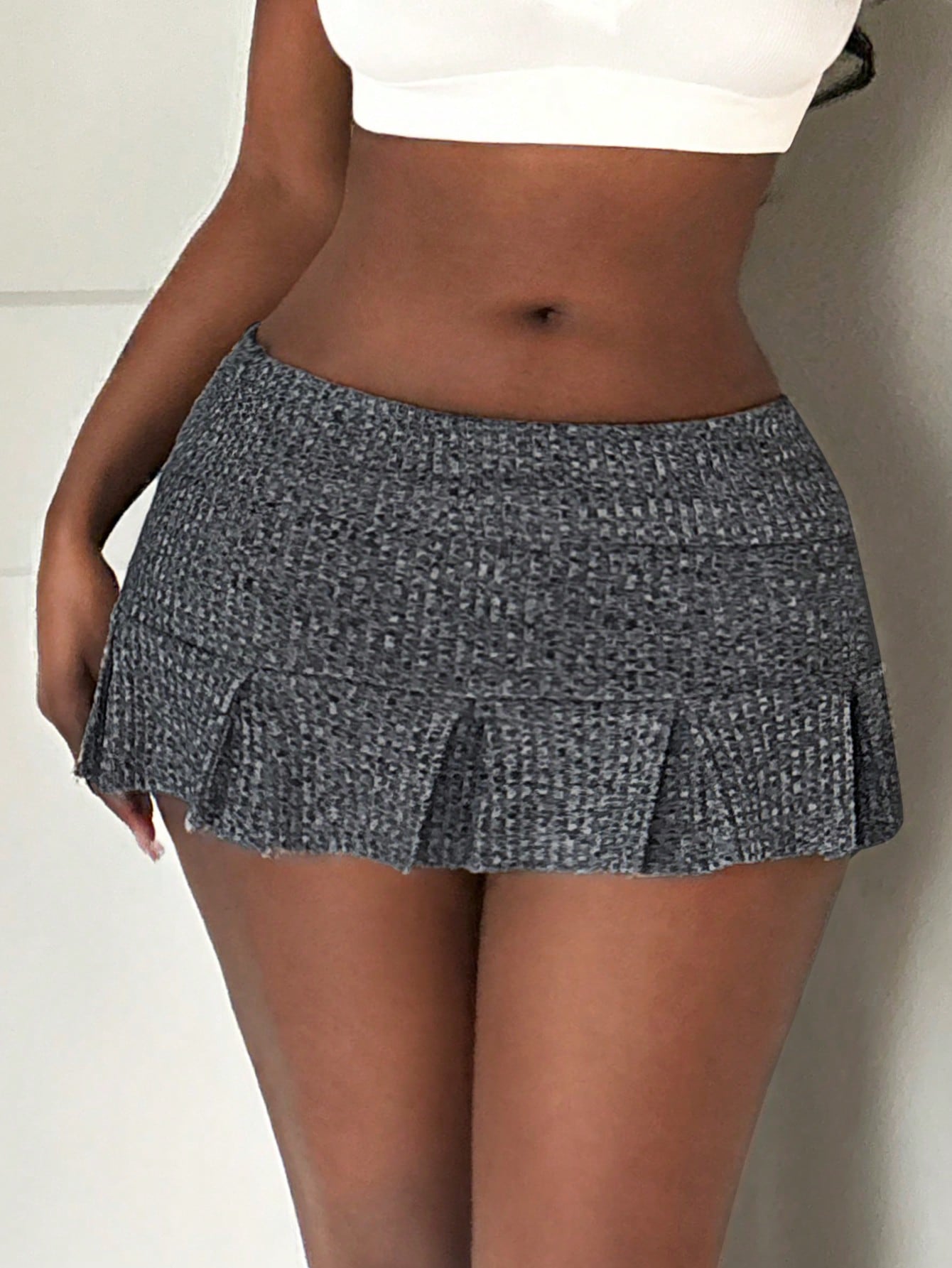 SXY Women's Summer Pleated Ultra Short Mini Skirt