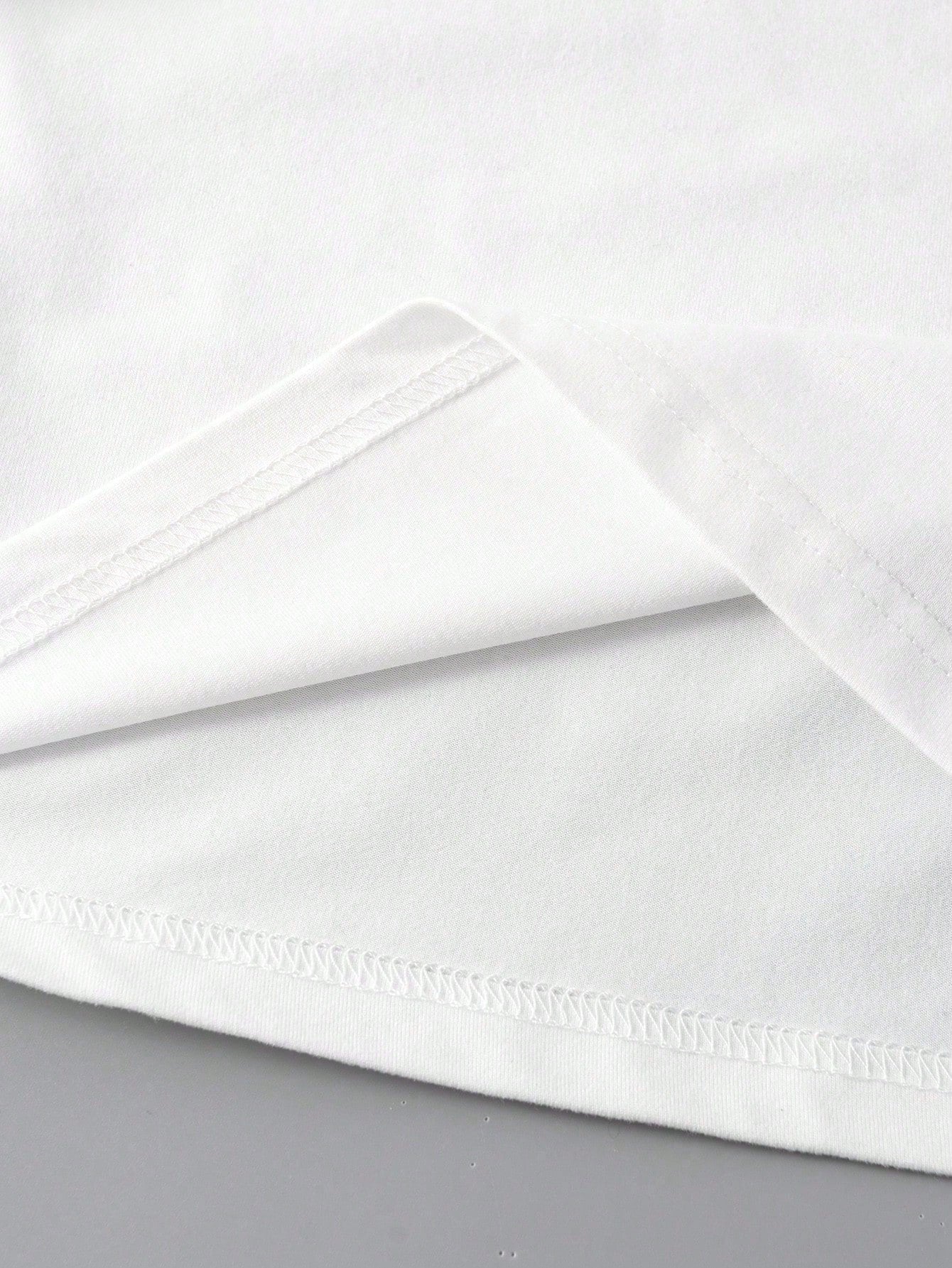 EZwear 5PCS Women's Slogan Letter Printed T-Shirt Short Sleeved Casual Top Graphic Tees Women Tops