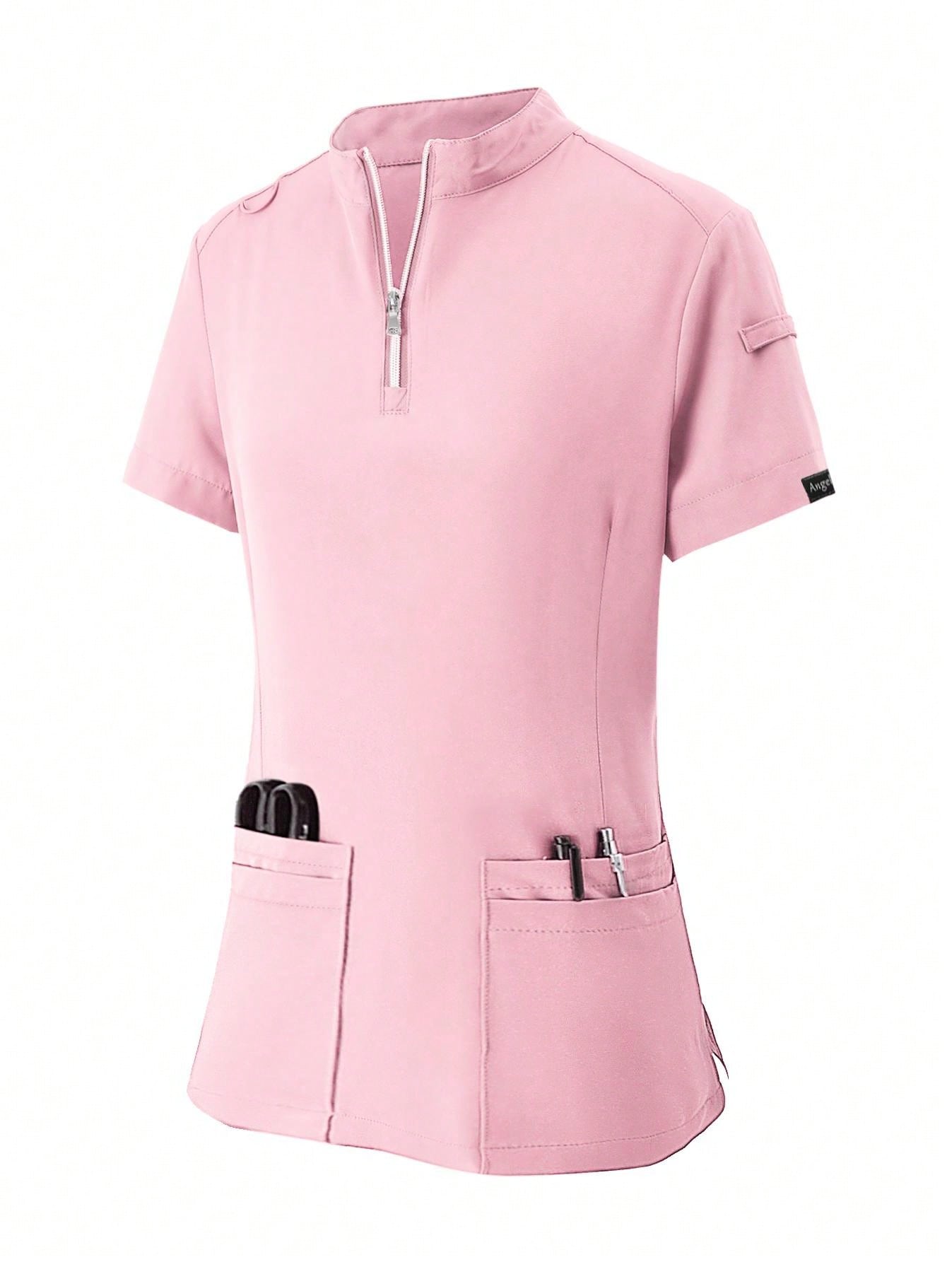 Women's Elastic Jogging Scrub  Uniform, Breathable Anti-Static Pocket Coat & Pants Set