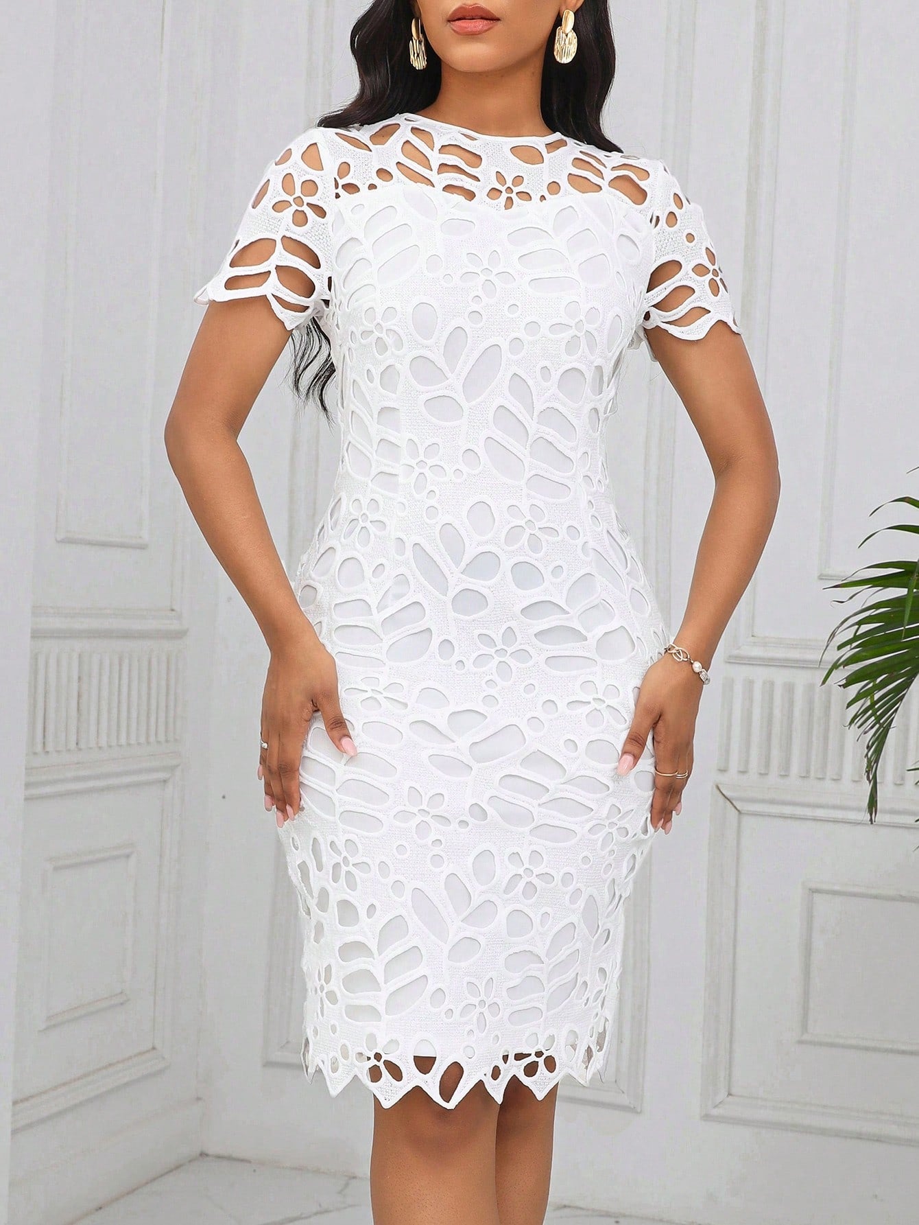 Lady Summer Wedding Guest Dress Women's White Milk Silk Bodycon Gown Wedding Reception Gown Dress