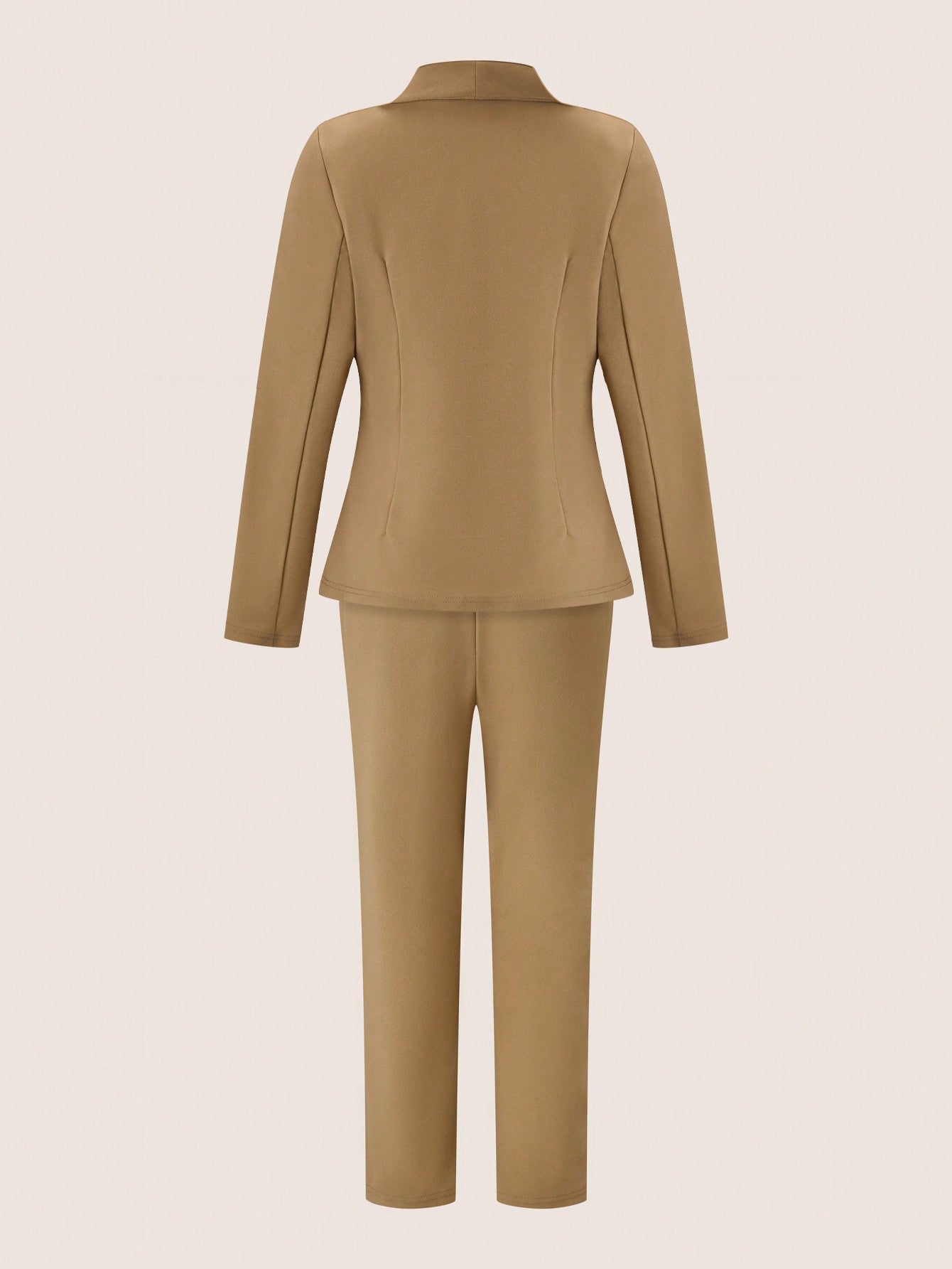 Clasi Shawl Collar Single Button Suit Jacket And Trousers Set